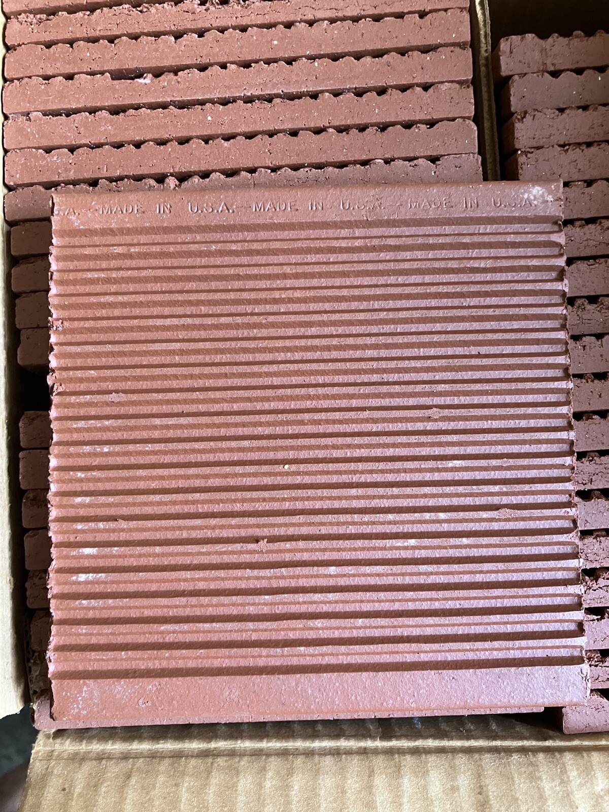 14 boxes Summitville Quarry Red 6″x 6″ x 1/2″ Ceramic Tile 140 square feet