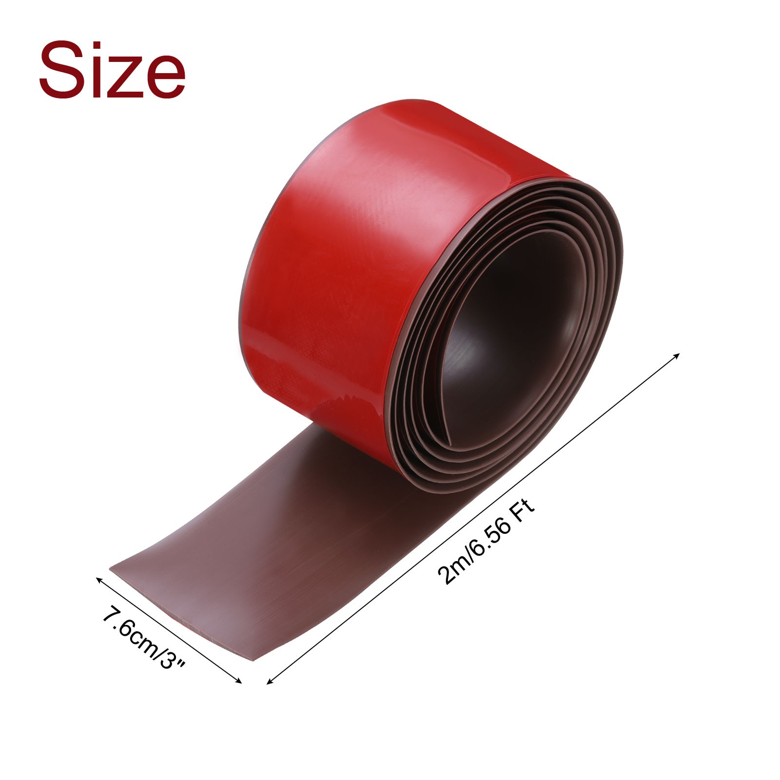 6.56Ft Floor Transition Strip Self Adhesive 3″ Flooring Cover Strip Coffee