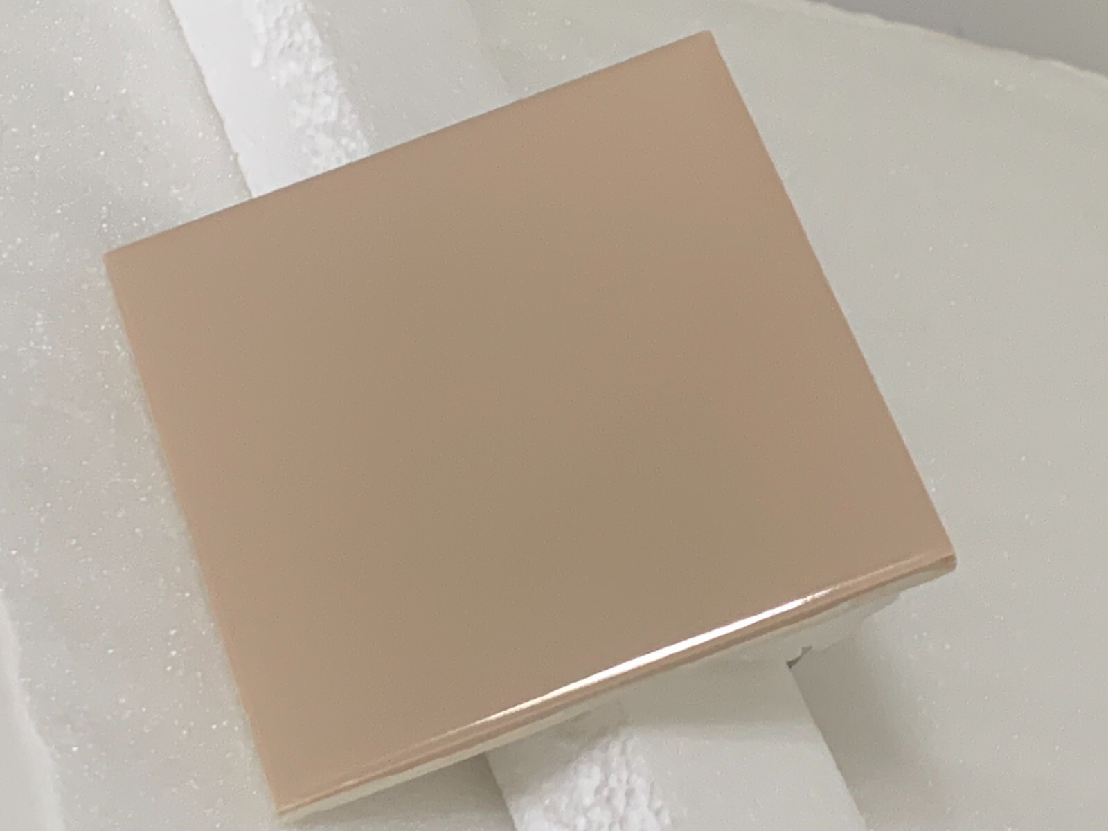 Vintage NTK Ceramic Tile 4 5/16″ x 4 5/16″ Beige Gloss Made in Japan