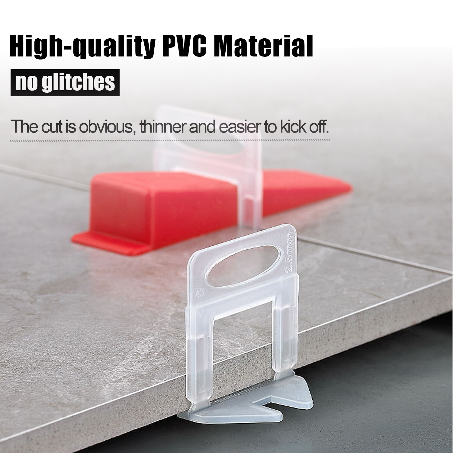 800x Clips Tile Leveling System Set 1.5mm Tile Spacer for Tile Installation tool