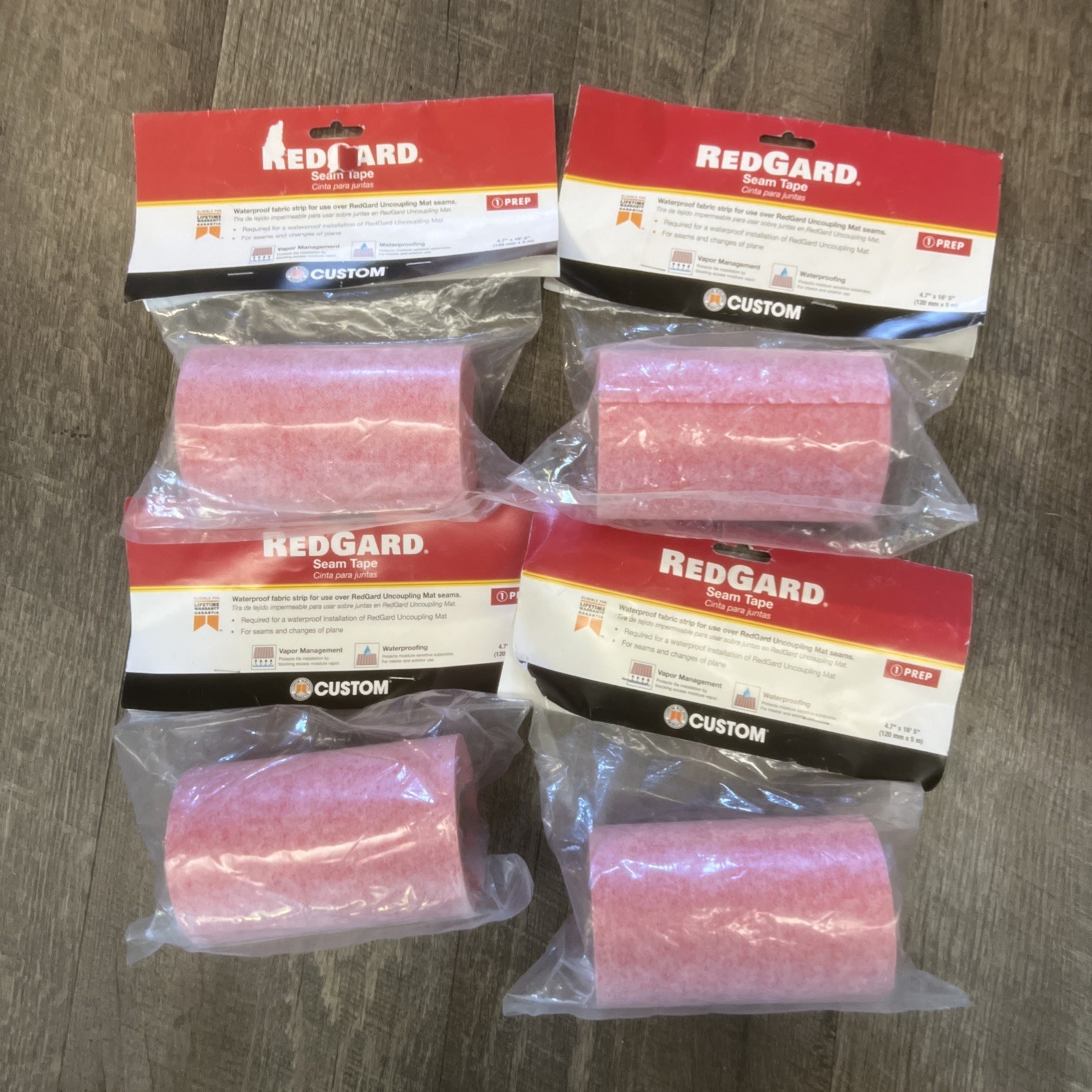 RedGard 5 in. x 16.5 ft. Indoor Seam Tape for Uncoupling Mat Underlayment (4PK)