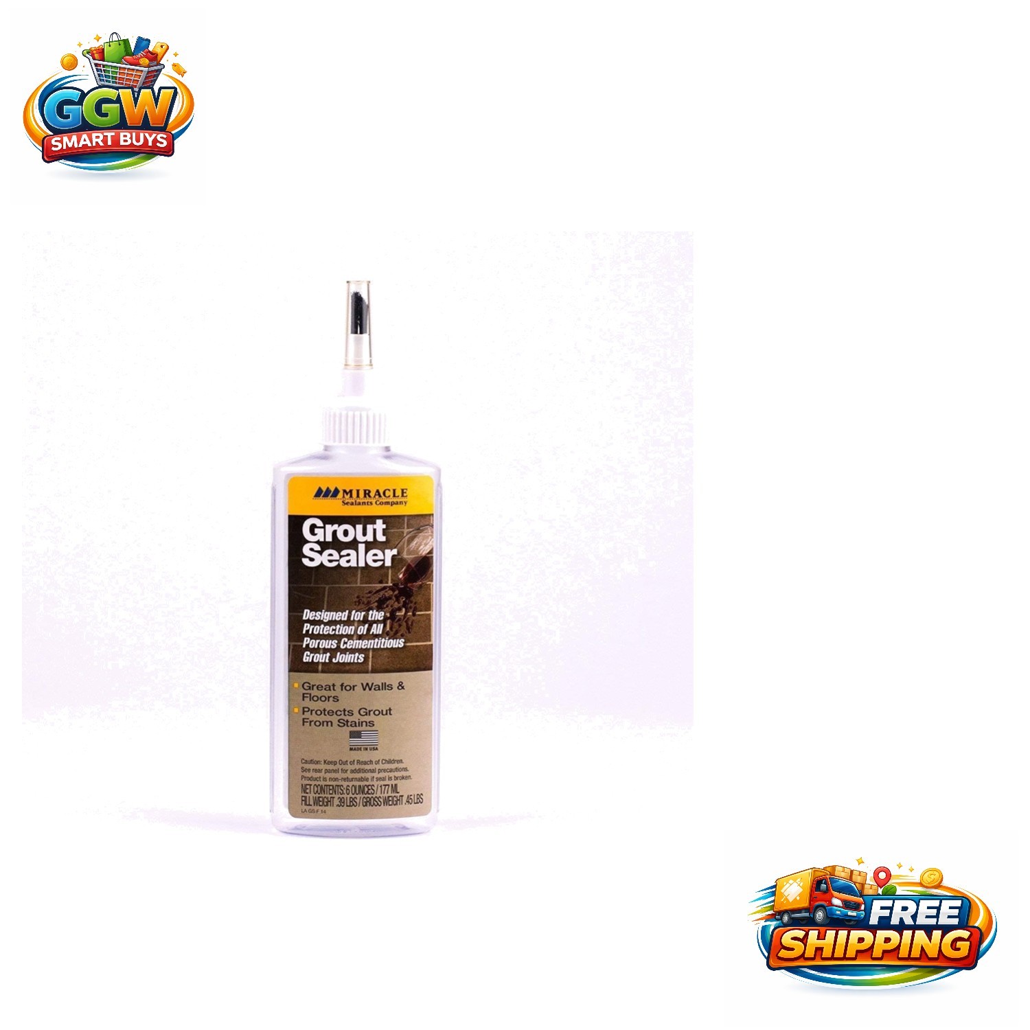 6 oz. GRT SLR Grout Sealer with Applicator Tip – Penetrating Moisture Defense