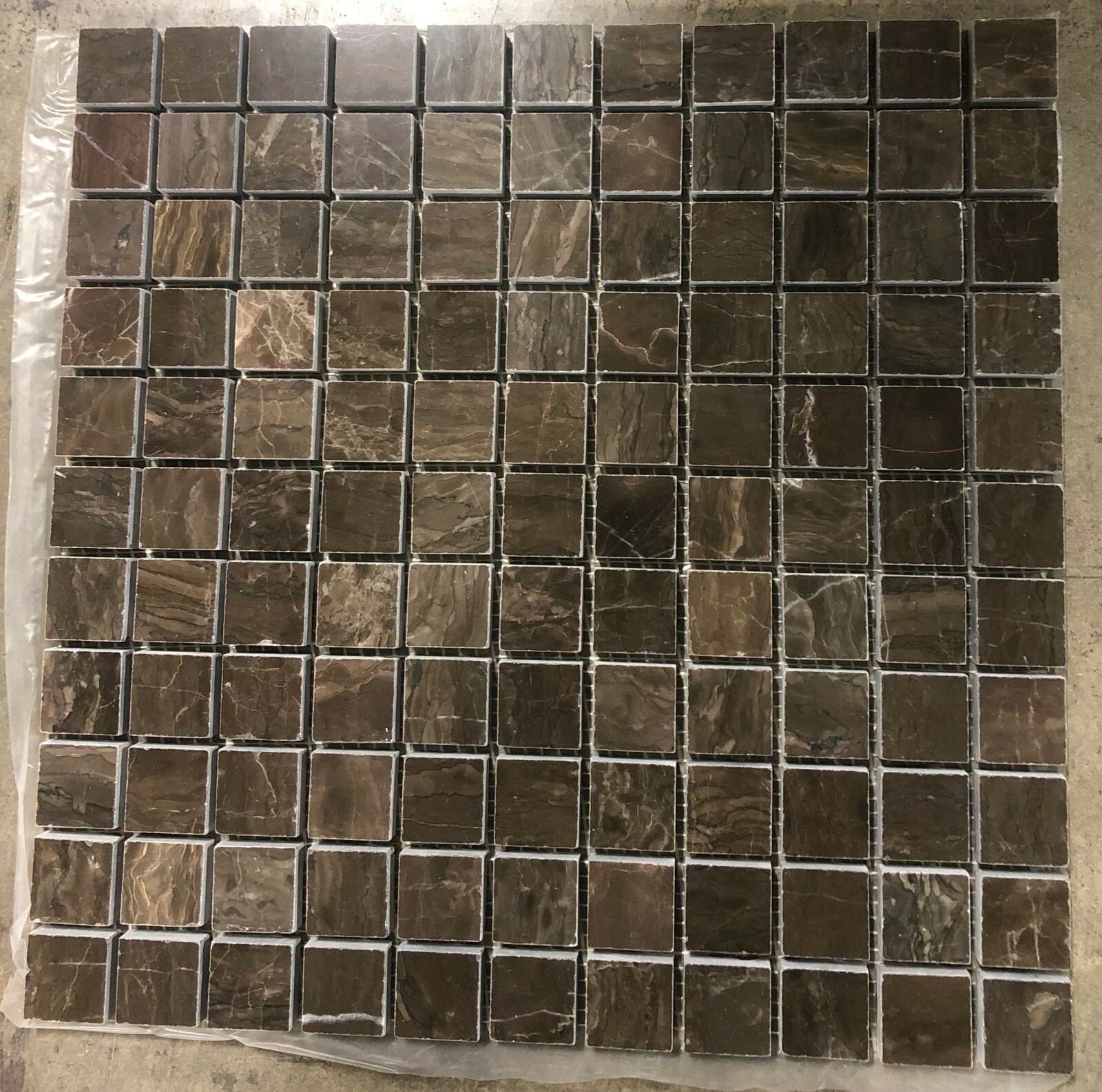 Tile Marble Natural Stone Mosaic Brown Dark Coffee Backsplash 2×2 SAMPLE TS-01