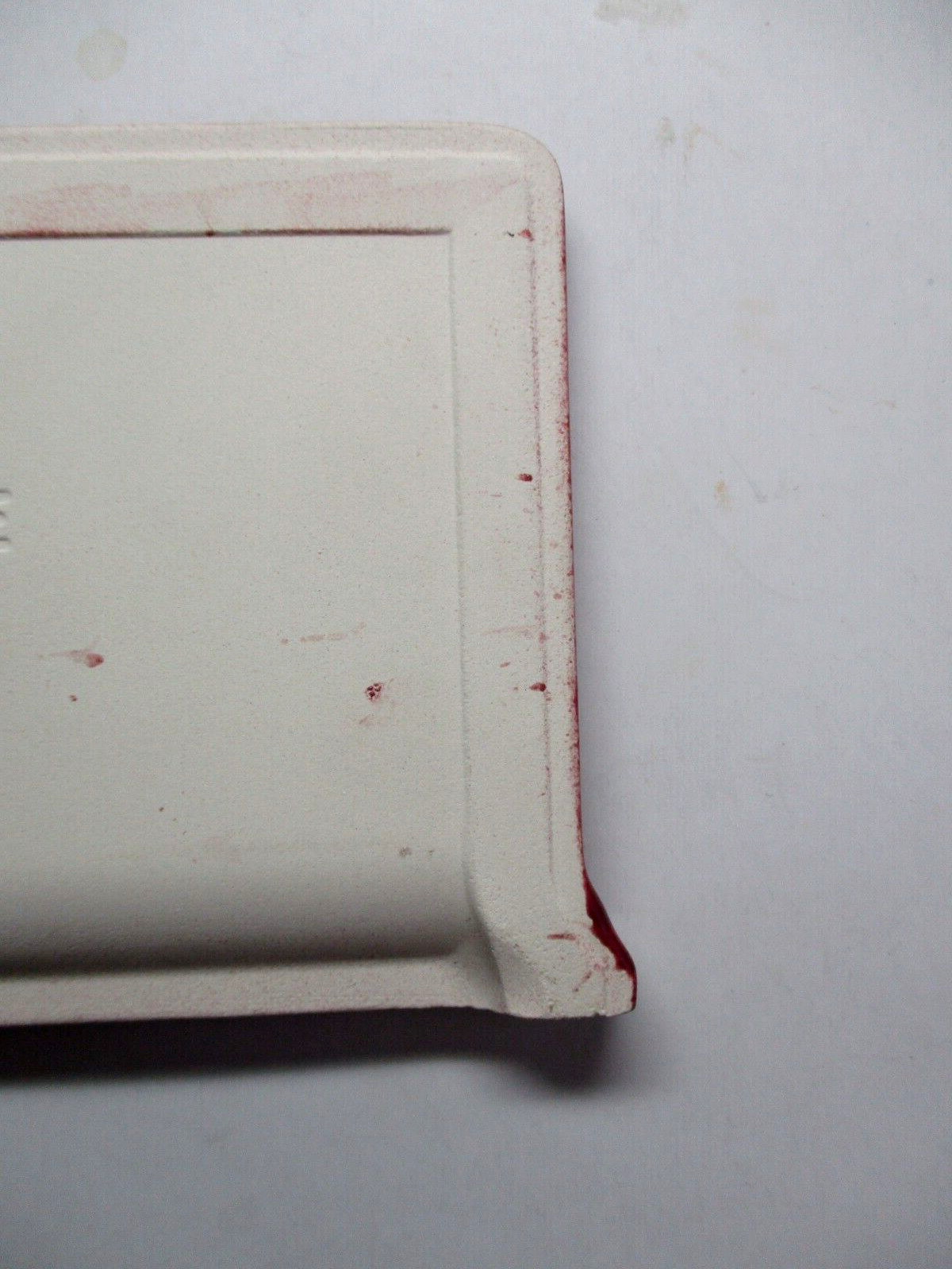 Mid State USA Plum Red Bordeaux Left End Cap Bullnose Cove Base Ceramic Tile Vtg