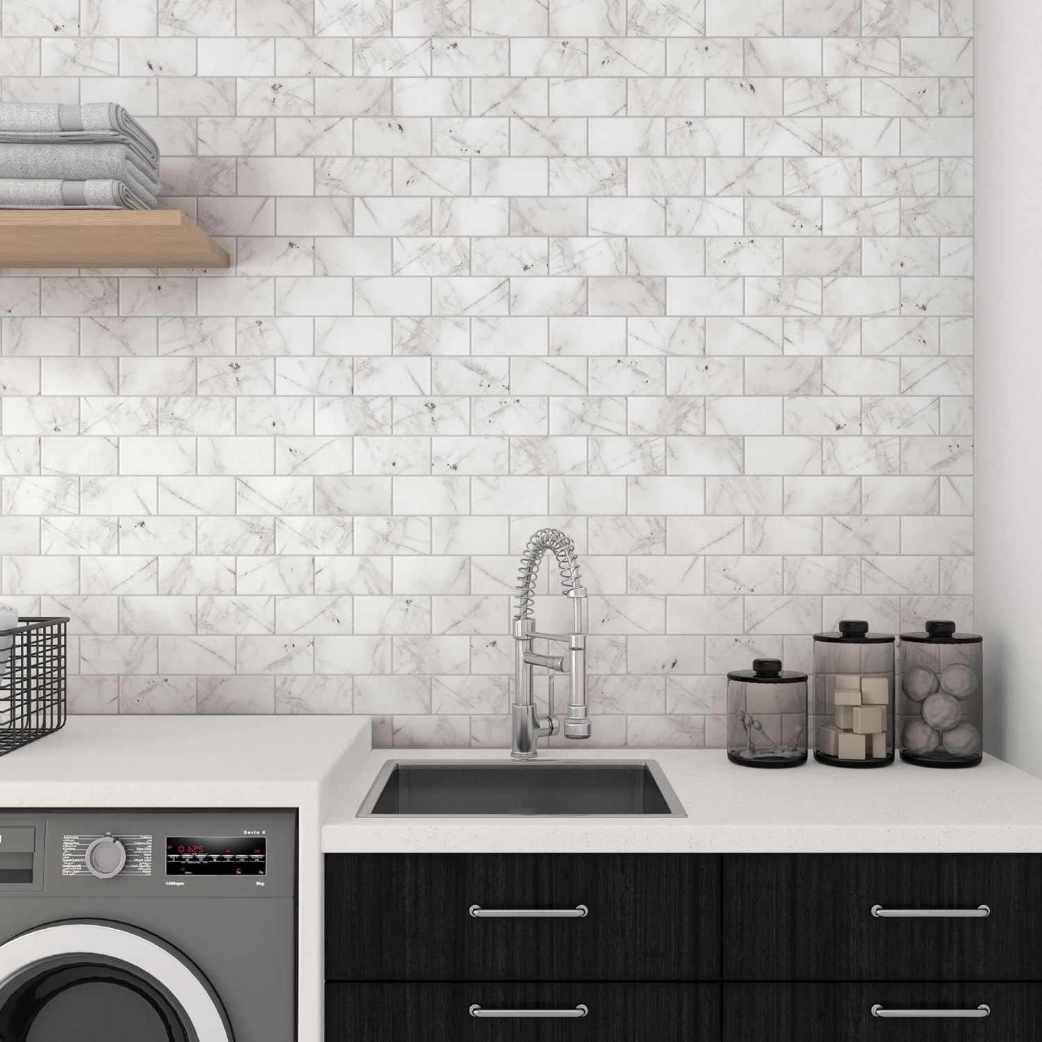 Honed Venetian Calacatta Marble Tile 3″x6″ – 80 Pieces, 10 SQFT
