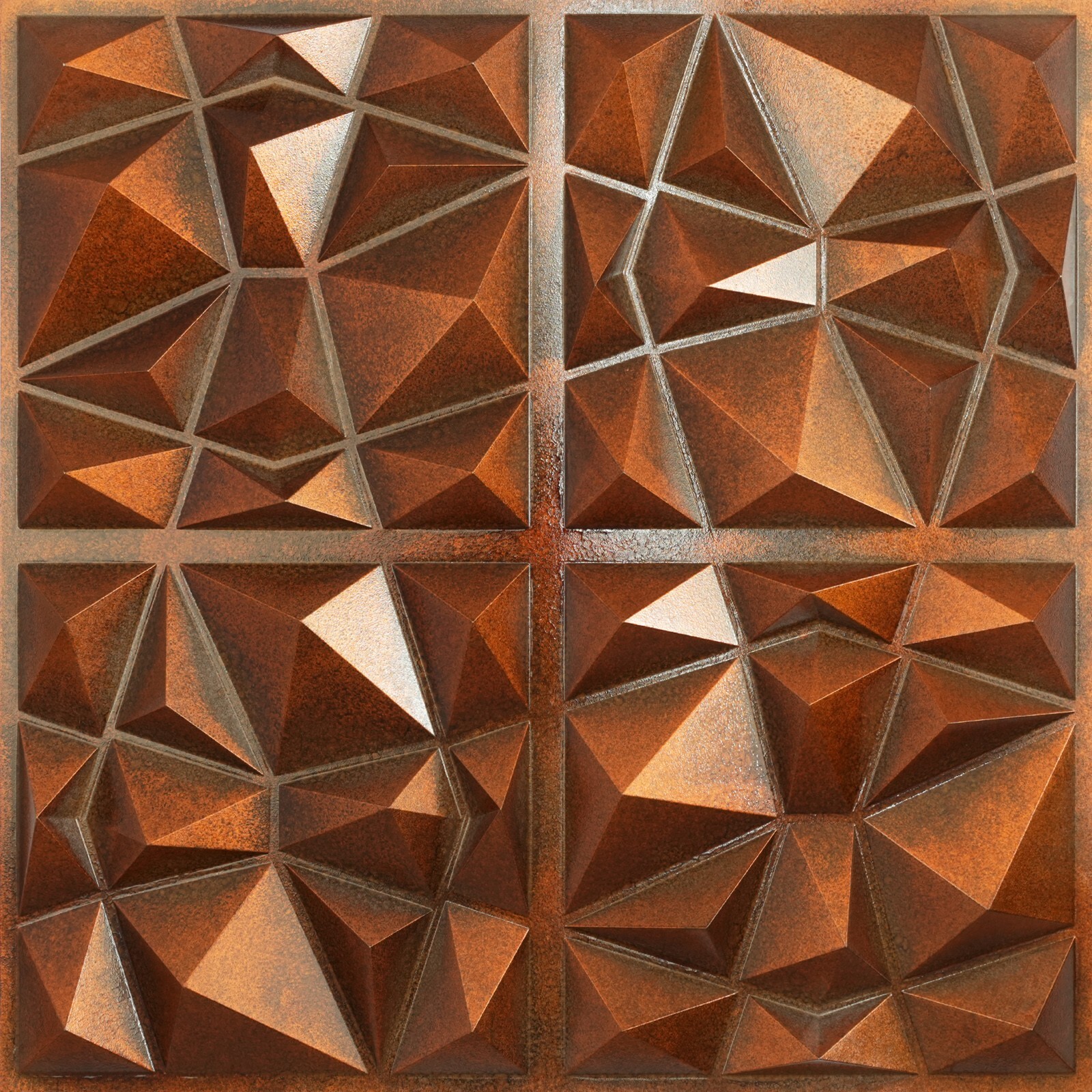 Artistic 3D Ceiling Tile Aged Artwork Panels Decor PLM101 Archaic copper 10pcs