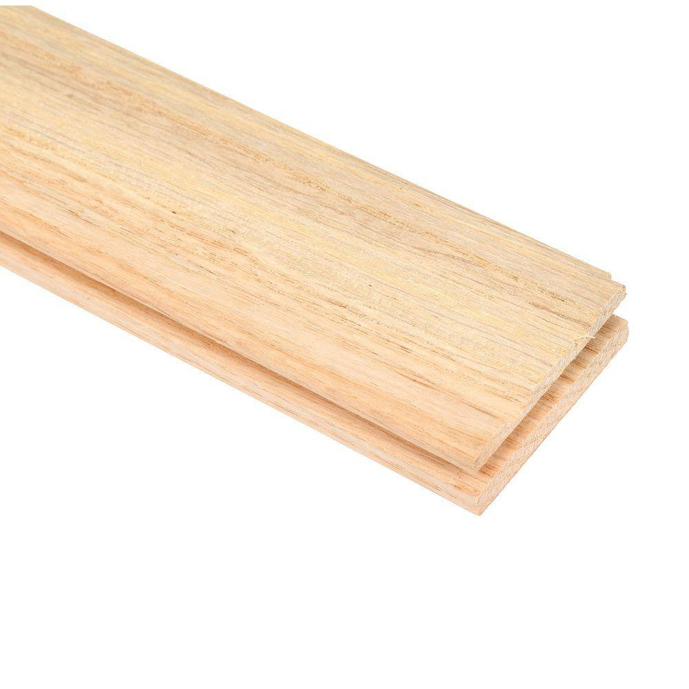 Plano Rustic Natural Oak 3/4 In. T X 2-1/4 In. W Smooth Solid Hardwood Flooring