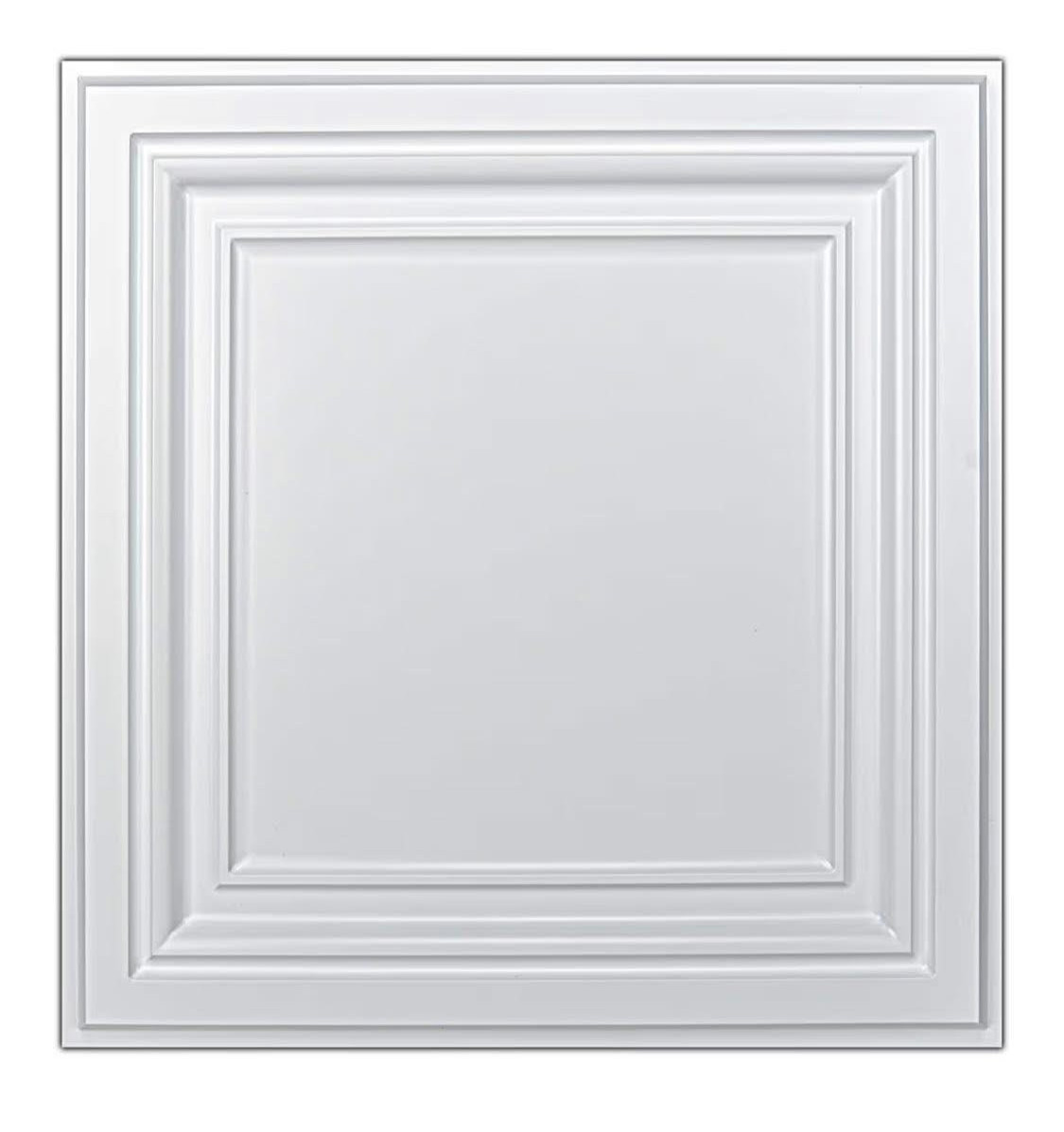 PVC Ceiling Tiles, 2’x2′ Plastic Sheet in White 12-Pack Glue Down