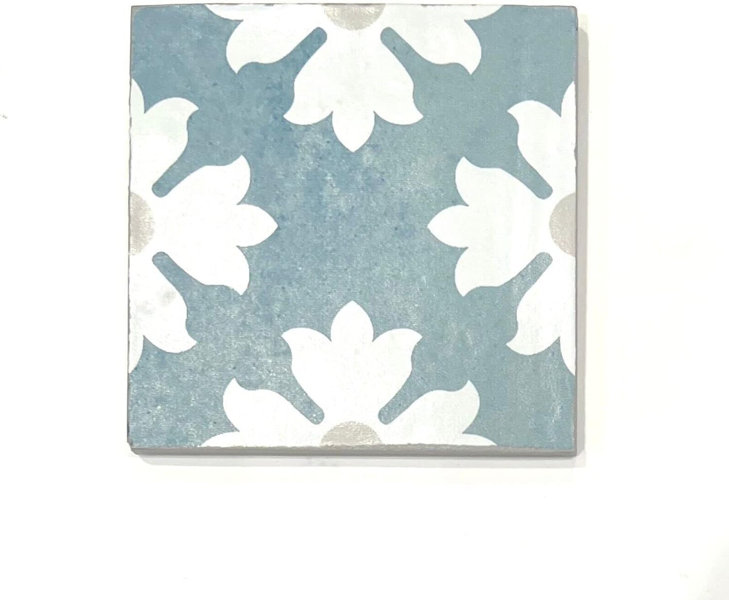4.5×4.5 Mallorca Collection Turquoise Pattern 1 Porcelain Wall Tile (Pack of 4)