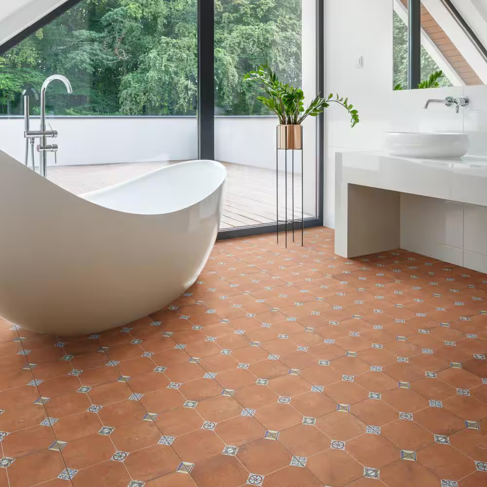 Manises Decor Cuero 13-1/8 In. X 13-1/8 In. Porcelain Floor and Wall Tile (10.98