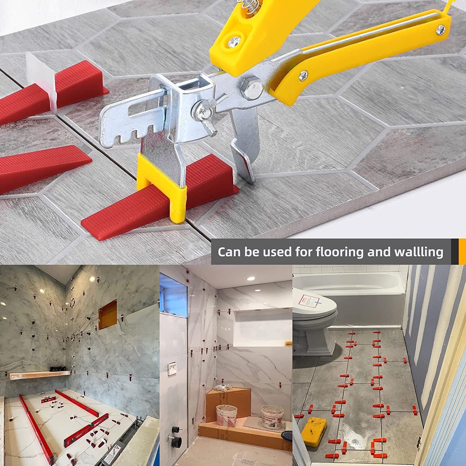 500pcs Tile Leveling System Kit 1/8″ Reusable Floor Wall Tiles Leveler Spacers