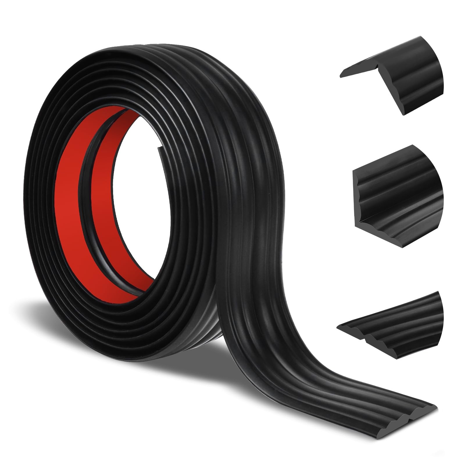 Wall Corner Protector Peel and Stick Trim 0.8 In x 10 Ft, Black
