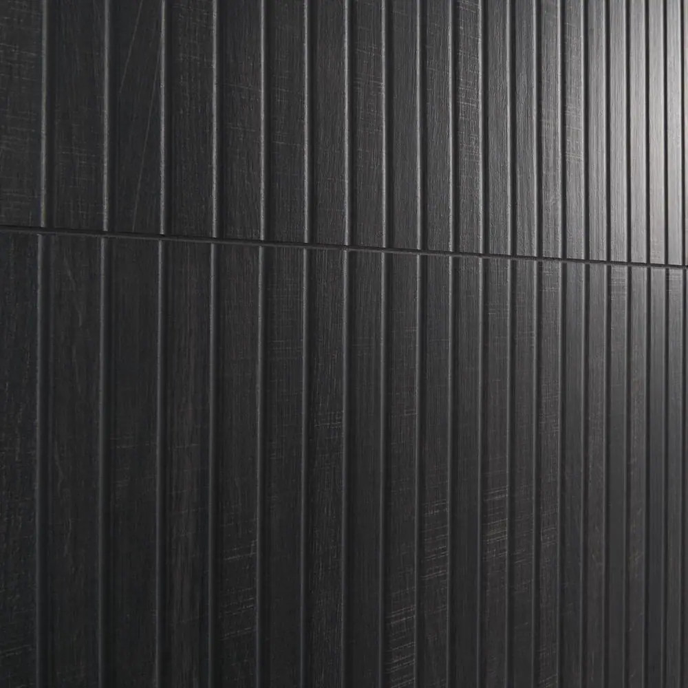 Montgomery Ribbon Black 24 In. X 48 In. Matte Porcelain Floor and Wall Tile (15.