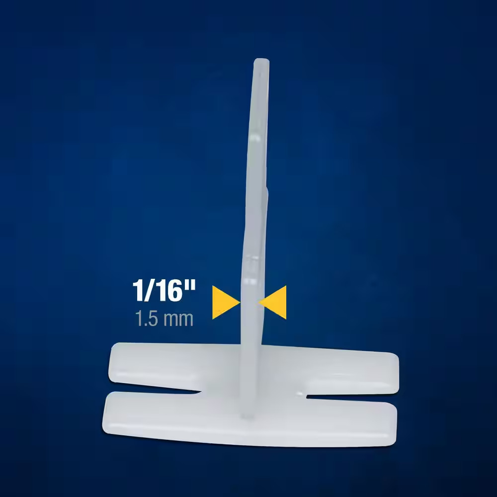 LASH White 1/16 In. Clip, Part a of 2-Part Tile Leveling System 100-Pack