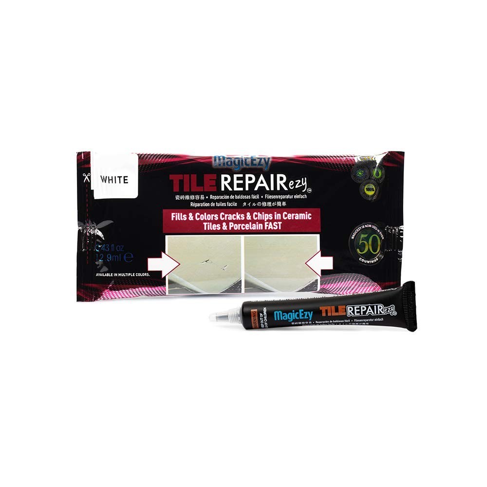 Tile RepairEzy White: Ultimate Ceramic Repair Filler for Chips & Cracks, 0.35oz