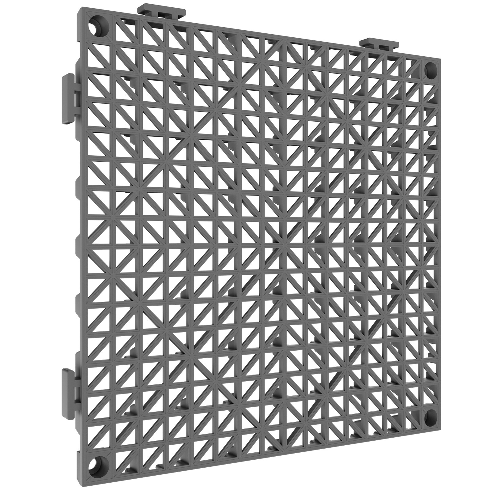 24/36/50 Pcs 12″x12″ PVC Interlocking Garage Floor Tiles Vented Water Drainage
