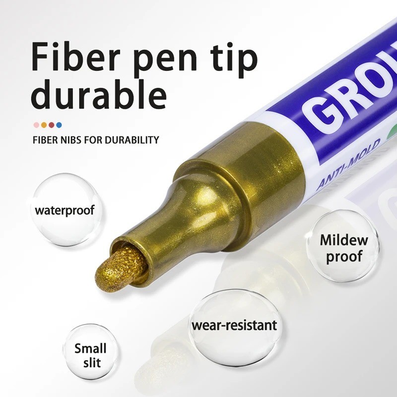 Grout Pen White Tile Paint Marker: Waterproof Tile Grout Colorant and Sealer Pen