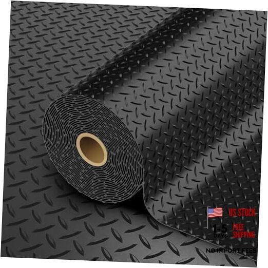 Garage Floor Mat, 2.8mm Thickened PVC Flooring Roll for Under 8×30 FT Black