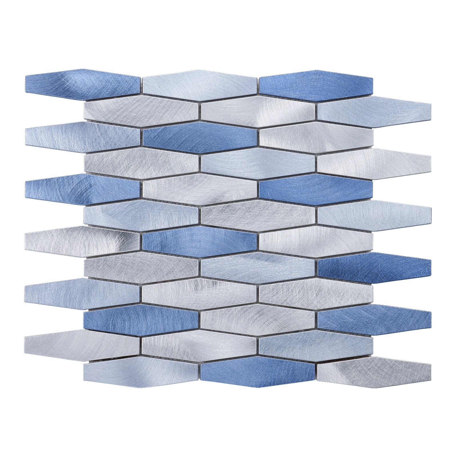 Blue Metallic Aluminum Hexagon Mosaic Tile Kitchen Wall Bathroom Backsplash