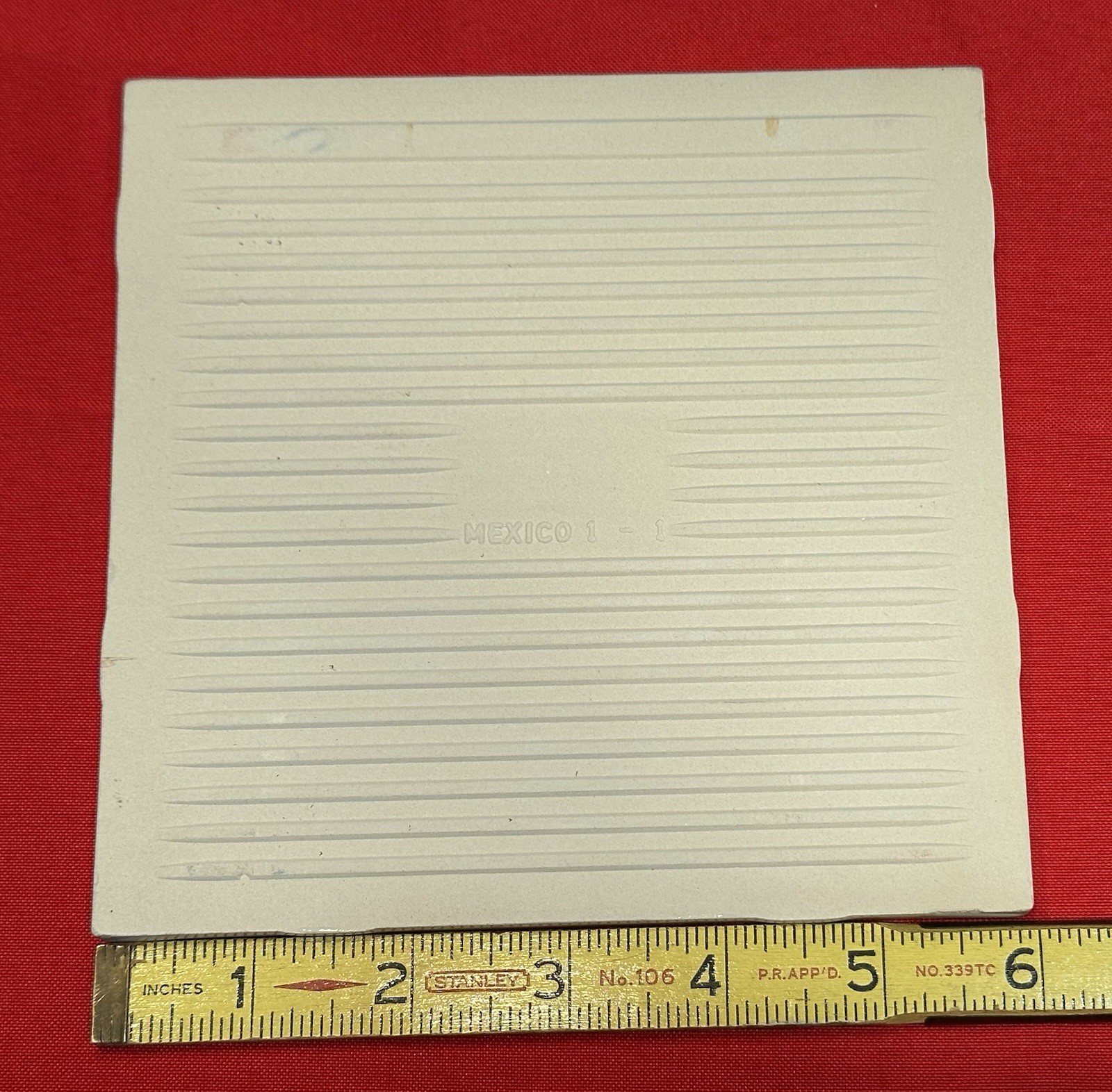 1 pc. Glossy Bullnose Ceramic Tile: Kohler Biscuit #K-175* 6″ X 6″ by Daltile