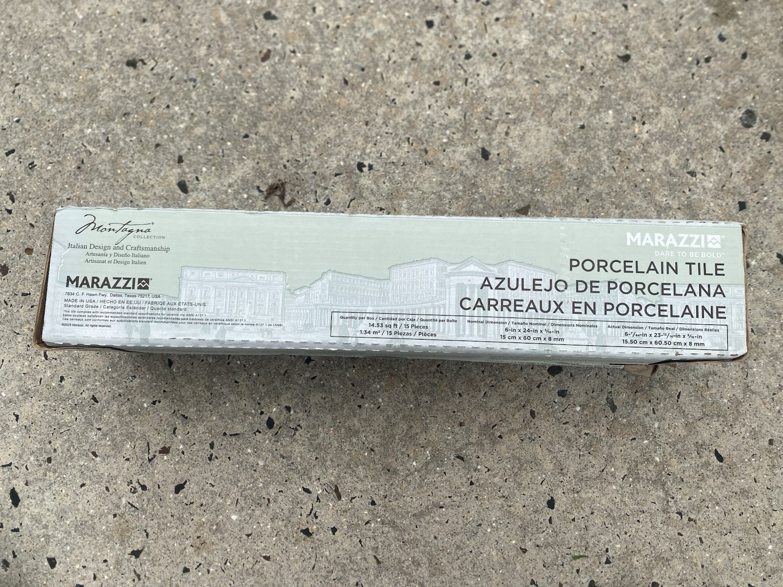 Marazzi Montagna Gray Wood-Look Porcelain Tile 6×24 Matte 15pc 14.53sqft