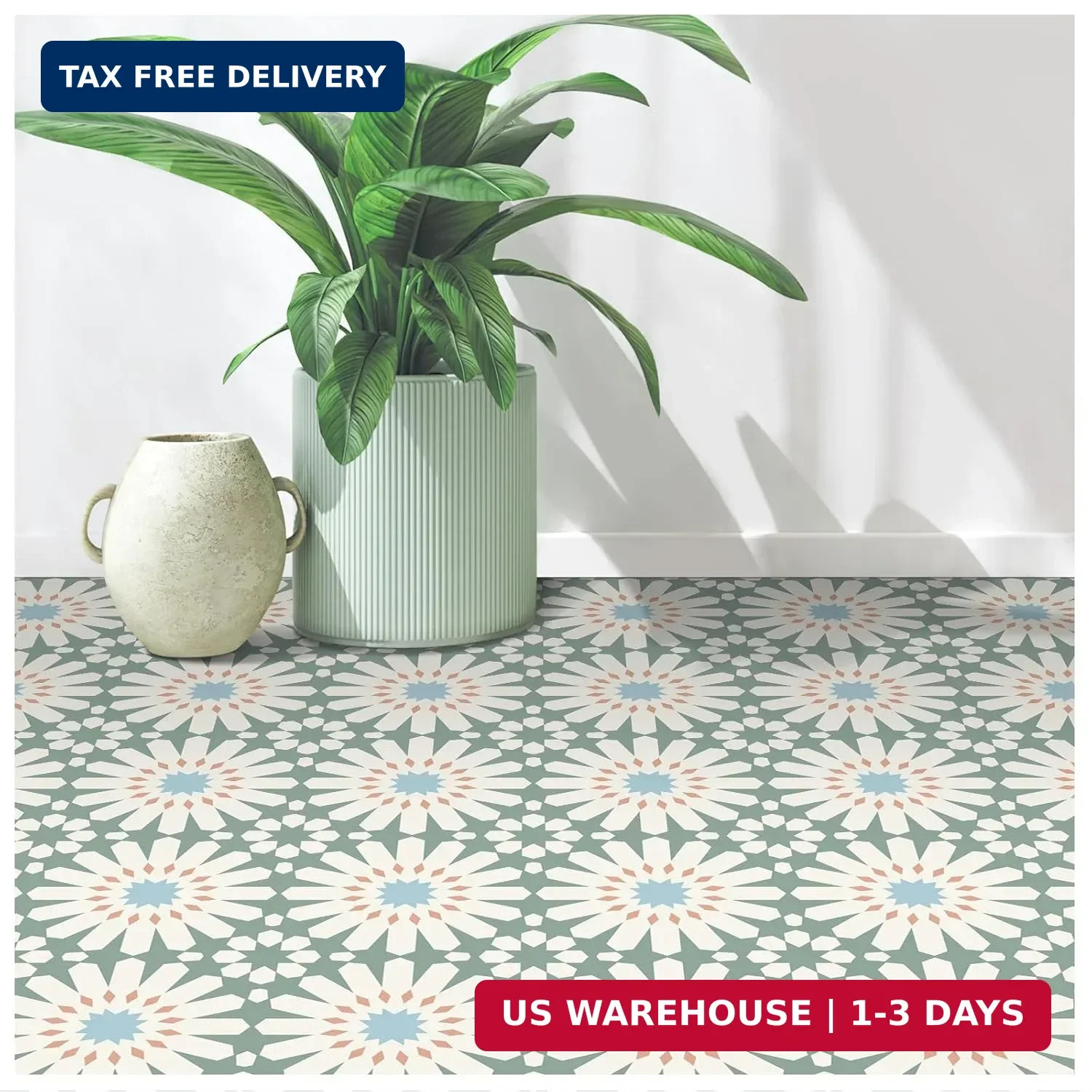 MORCART Peel and Stick Floor Tile, Self-Adhesive DIY Vinyl Flooring, Removable a