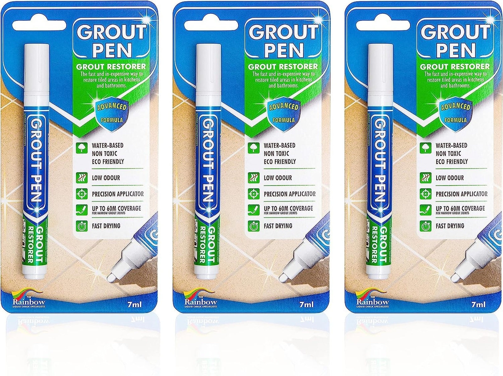 Grout Pen White Tile Grout Paint: Waterproof Grout Paint Pen, Whitener and Gr…