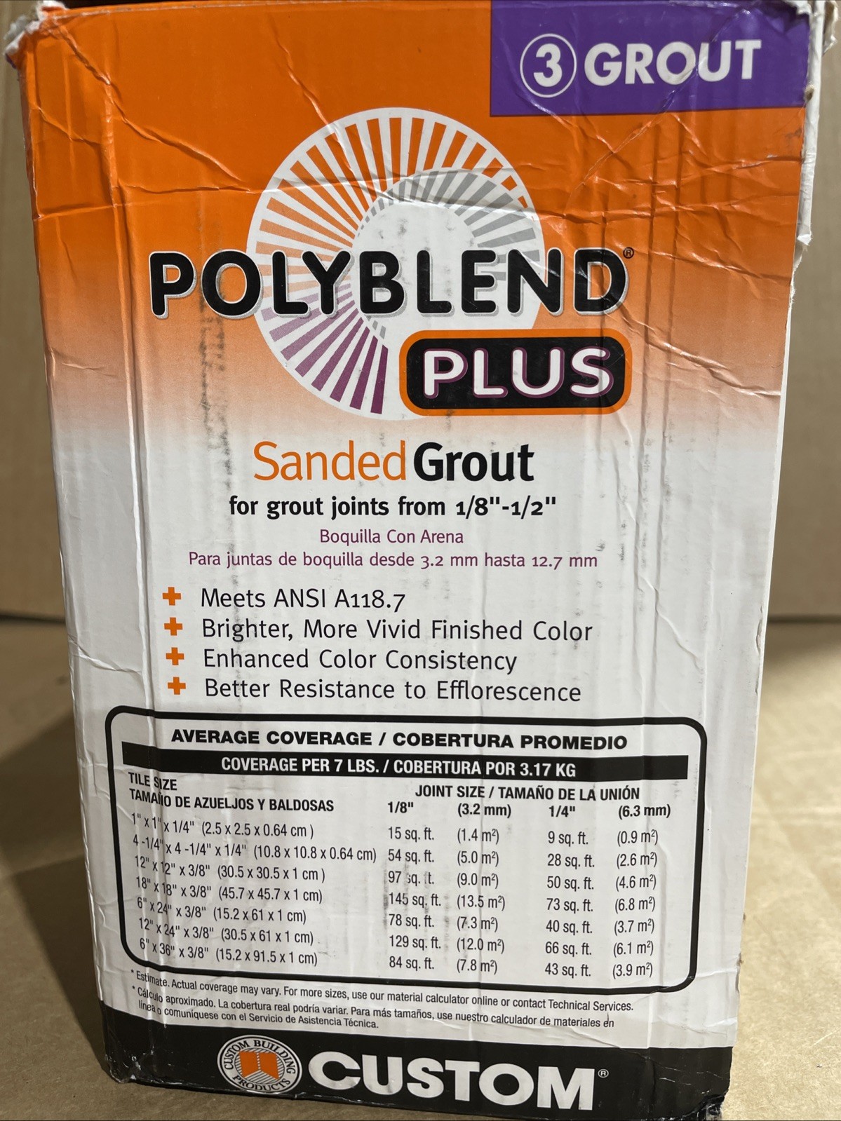Custom Building Products Polyblend Plus Indoor and Outdoor 7 lb PBPG3807-4 New