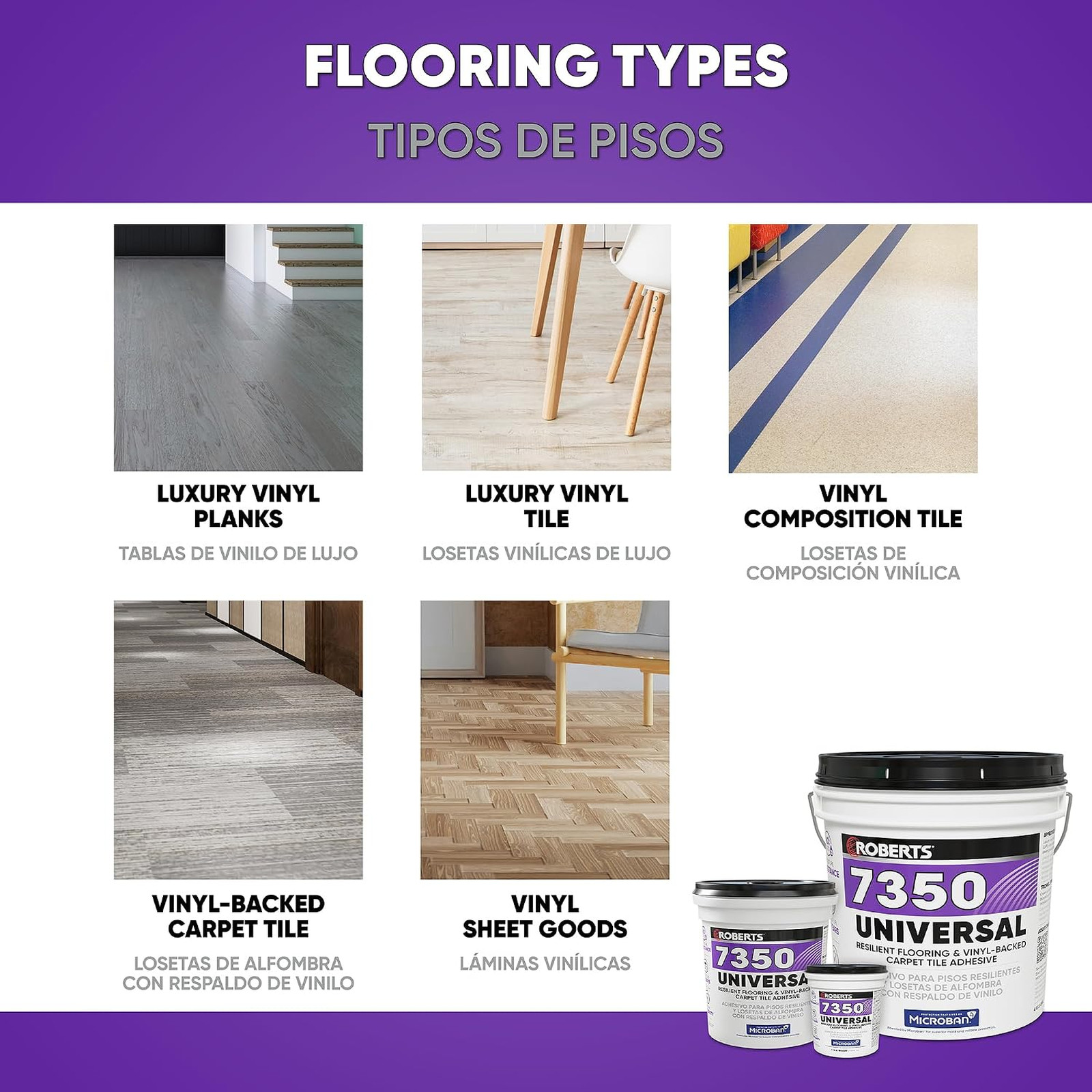 Vinyl Flooring Carpet Tile Adhesive Acrylic Latex 1 Gal Resilient Floor Covering