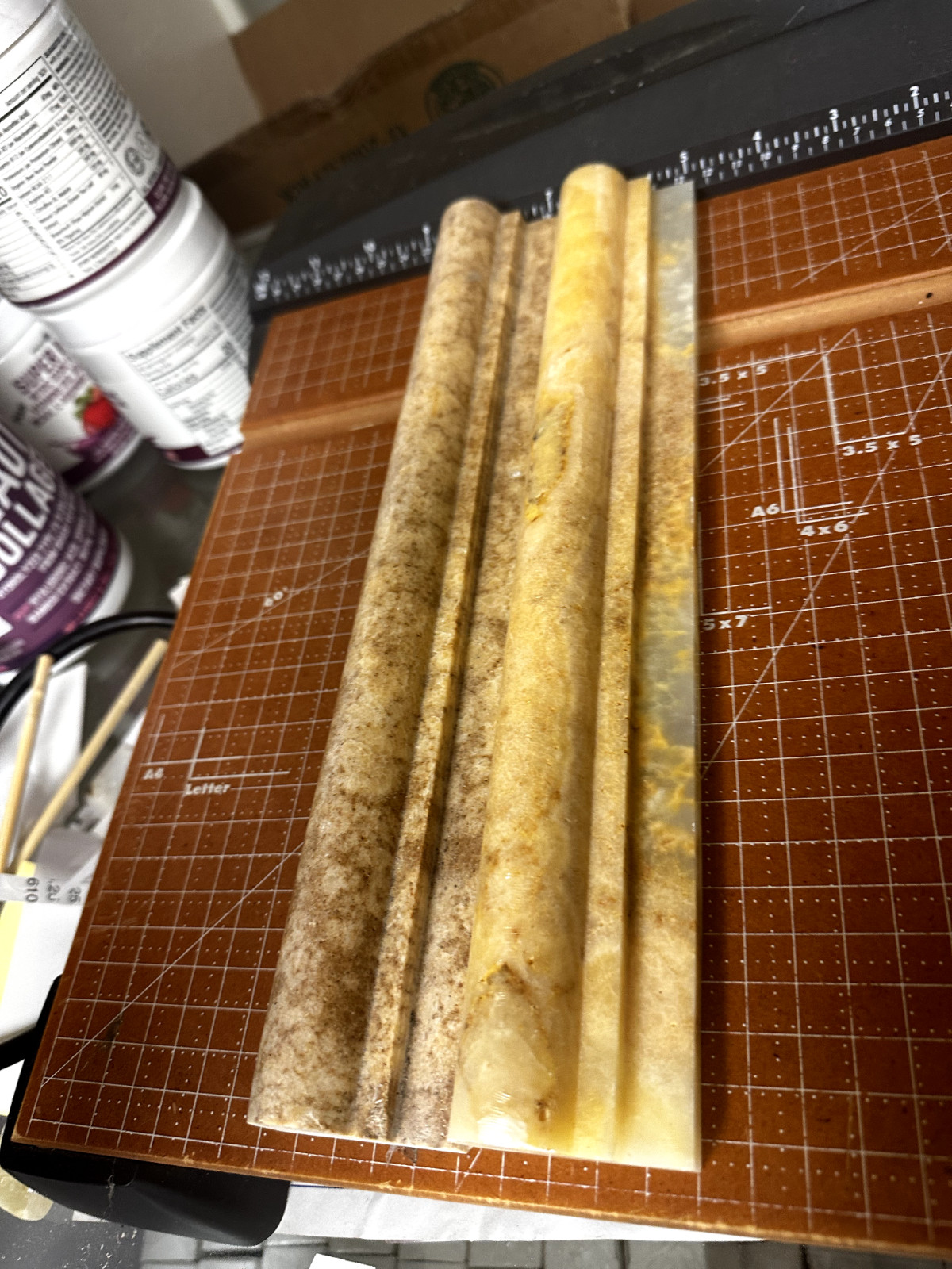 chair rail, pencil onyx natural stone molding 12″ long