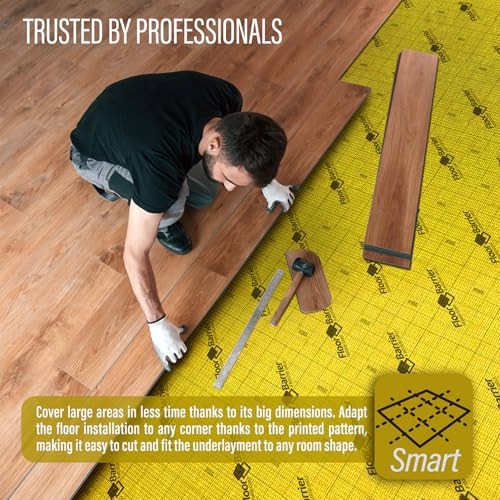 Premium Floor Underlayment with Moisture Barrier – 200 sq ft Roll, 3mm 1 Pack