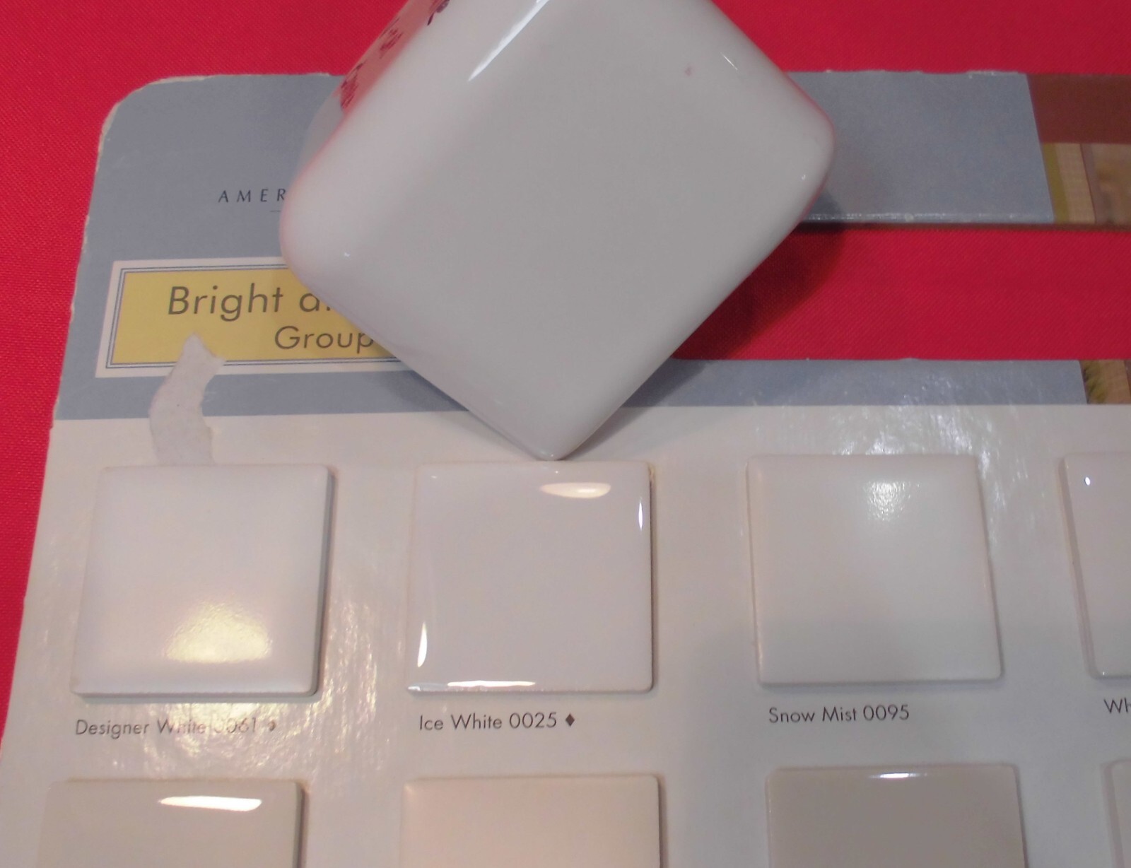 1 pc. Glossy Ice/Arctic White: V Cap Corner Ceramic Trim Tile: Countertop Edging