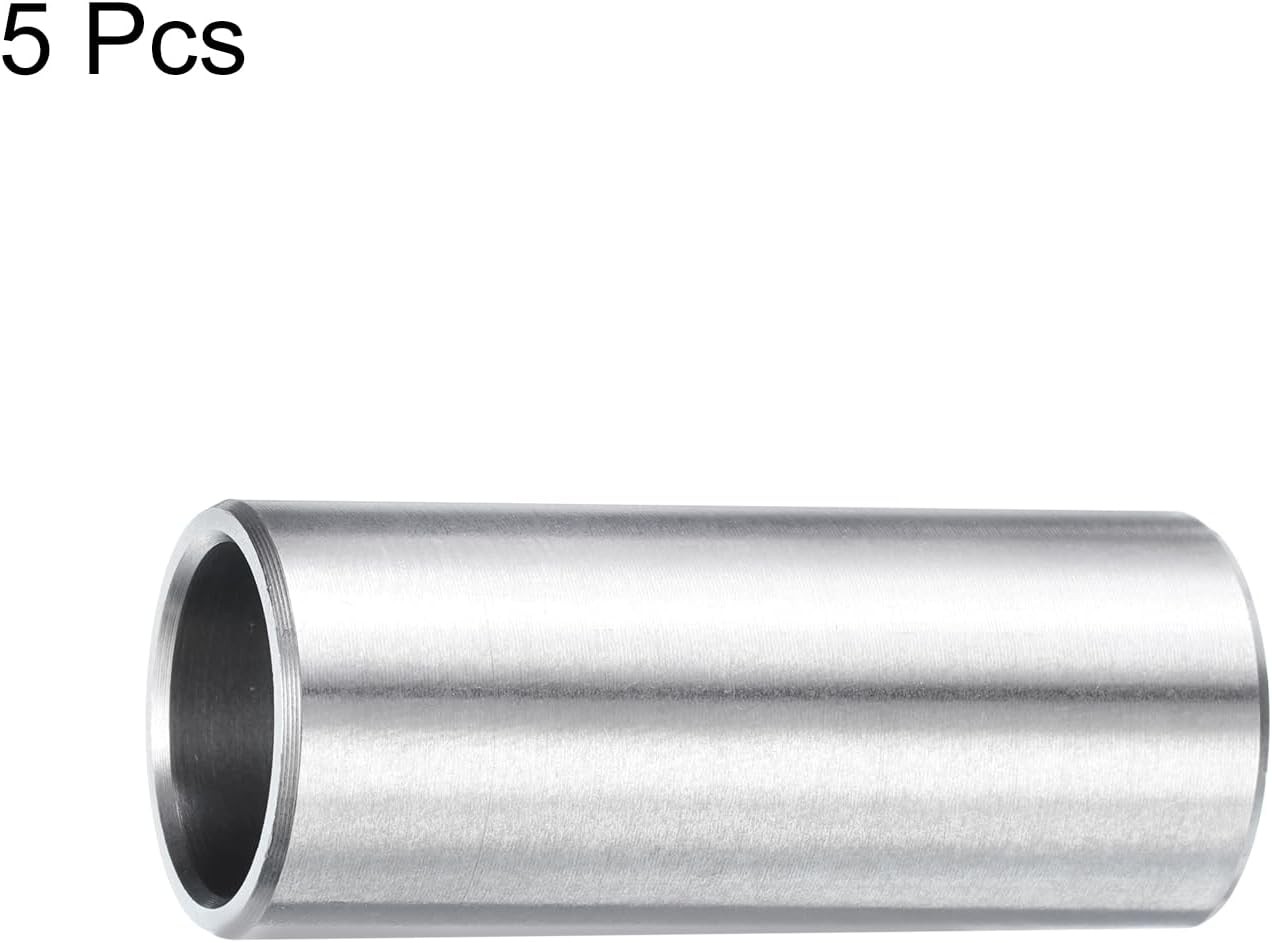uxcell 5pcs Stainless Steel Spacer 1/2″ x 5/8″ x 1-1/2″, Silver tone