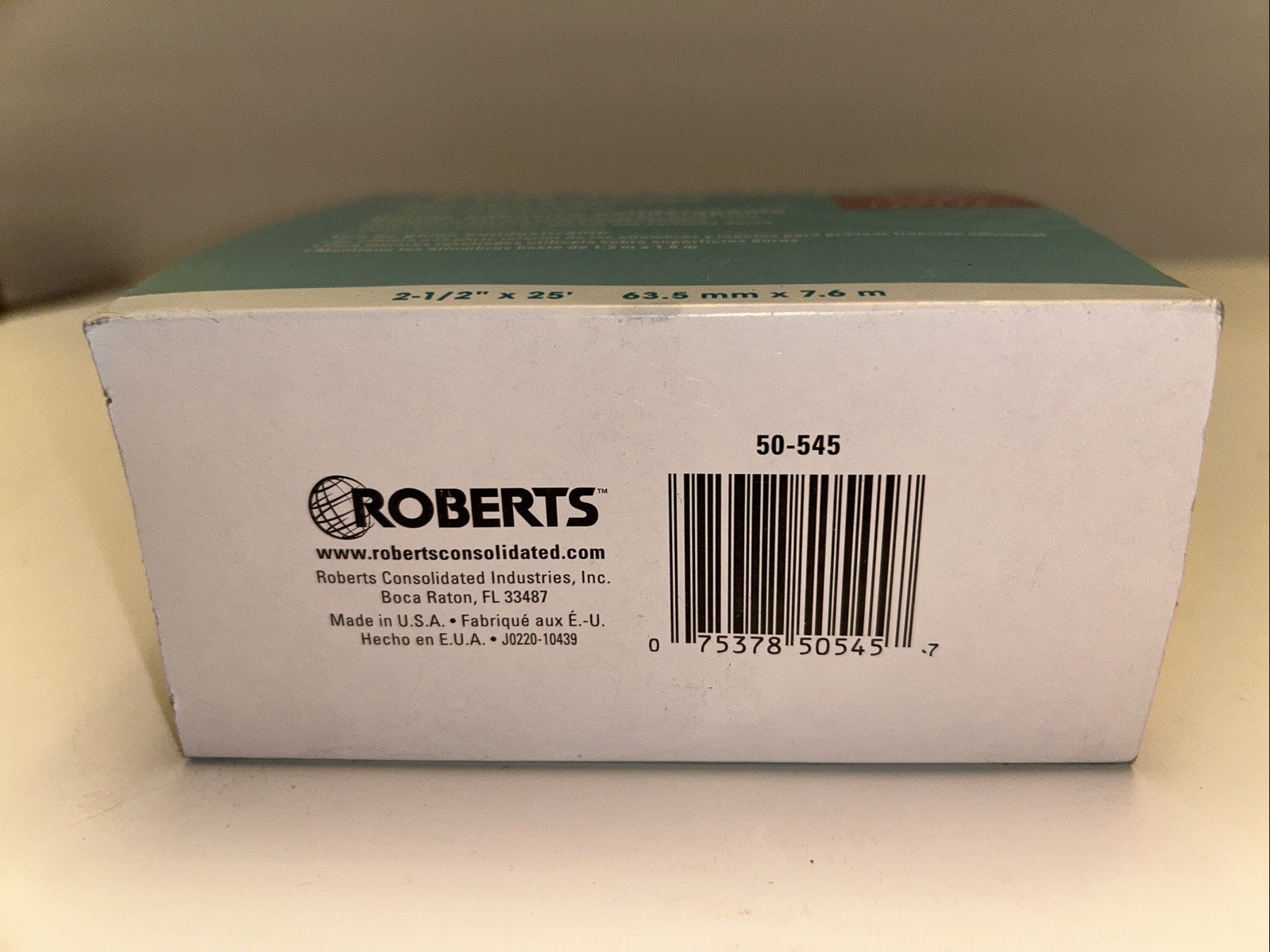 Roberts Home Rug Anti-Skid Rubber Strip , 2 1/2“ X 25 Feet, New Product, Sealed.