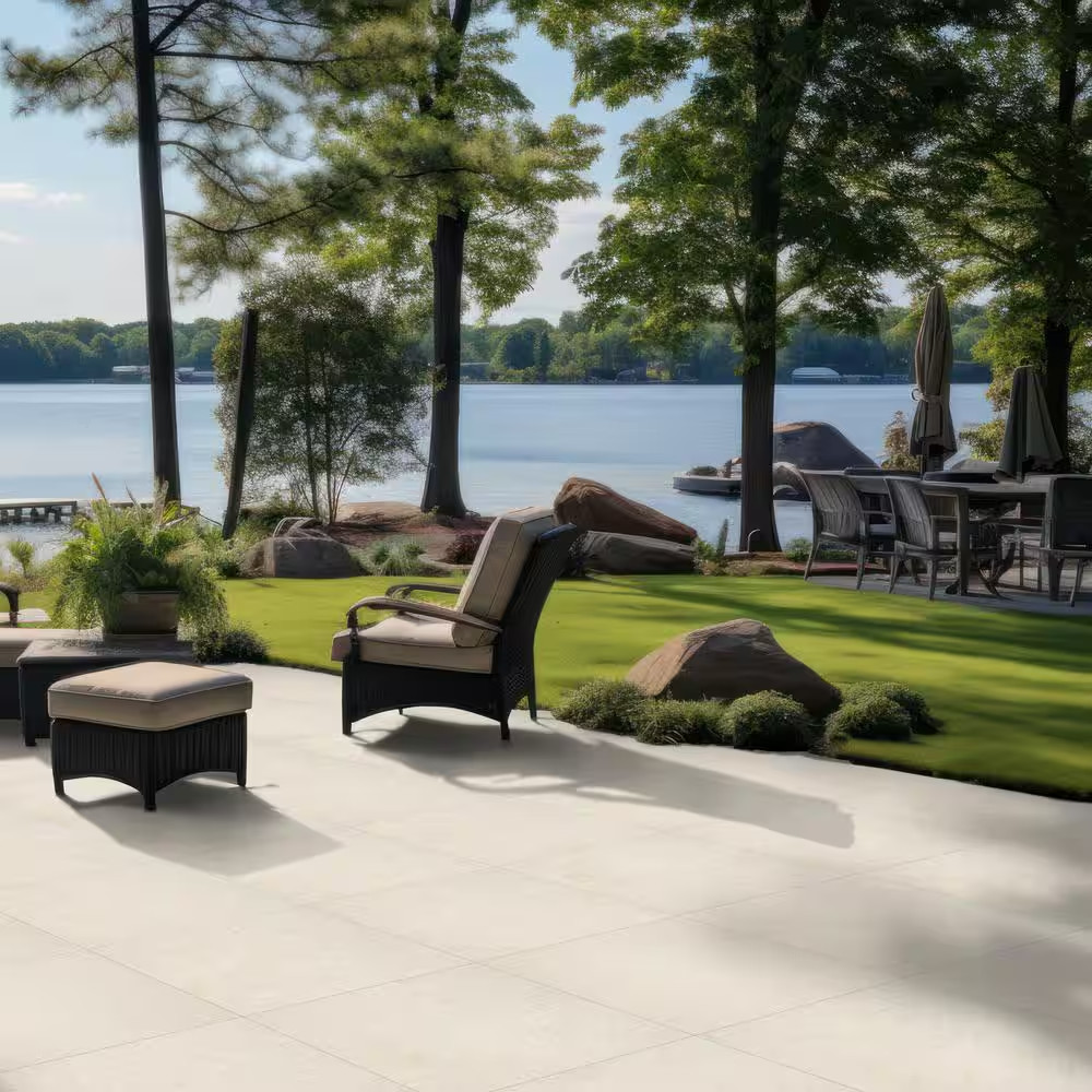 Living Style Pearl 2 Cm. X 24 In. X 24 In. Matte Porcelain Stone Look Paver (8 S