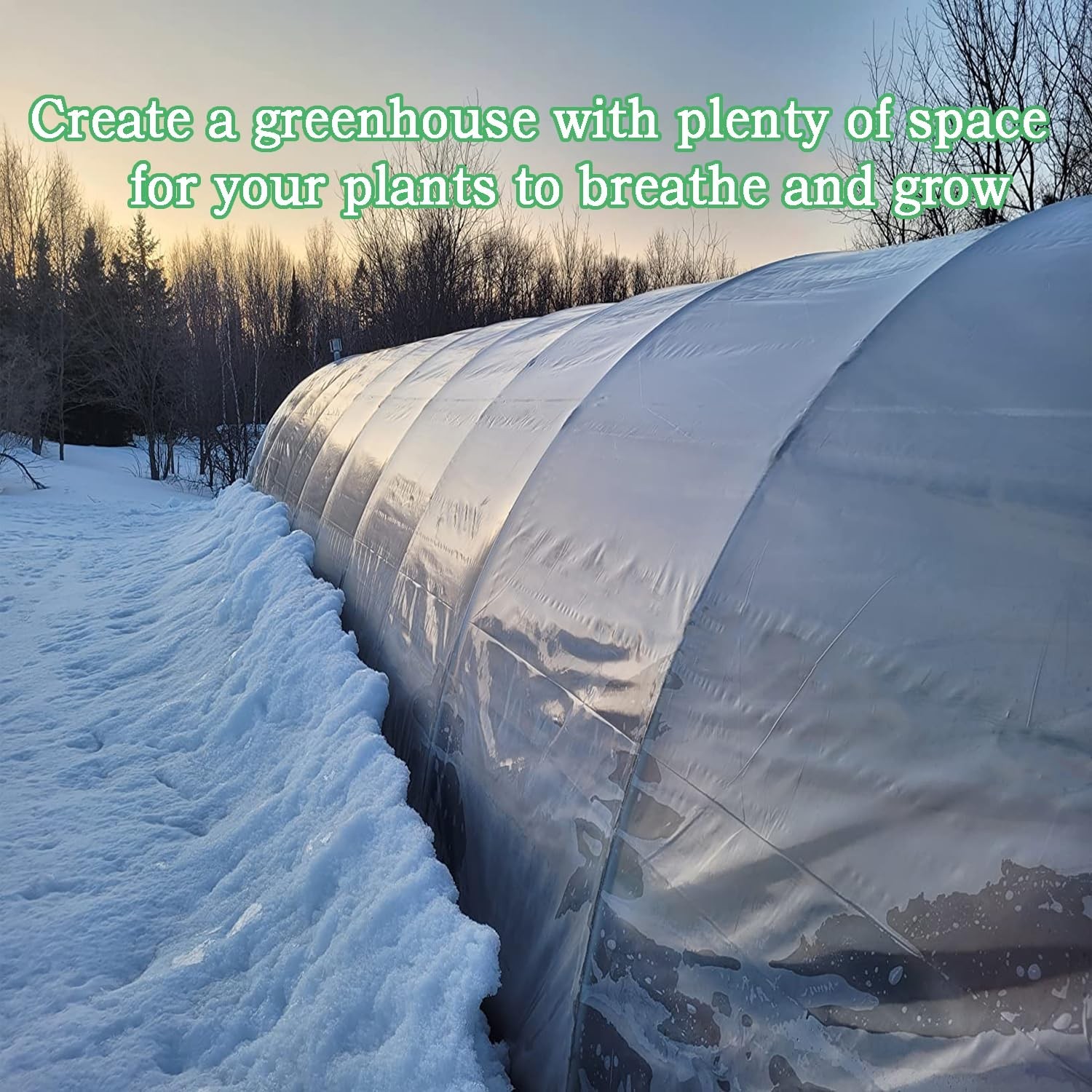 8FTx26FT Greenhouse Plastic Sheeting, 6 Mil Thick Clear Polyethylene Film, Wa…