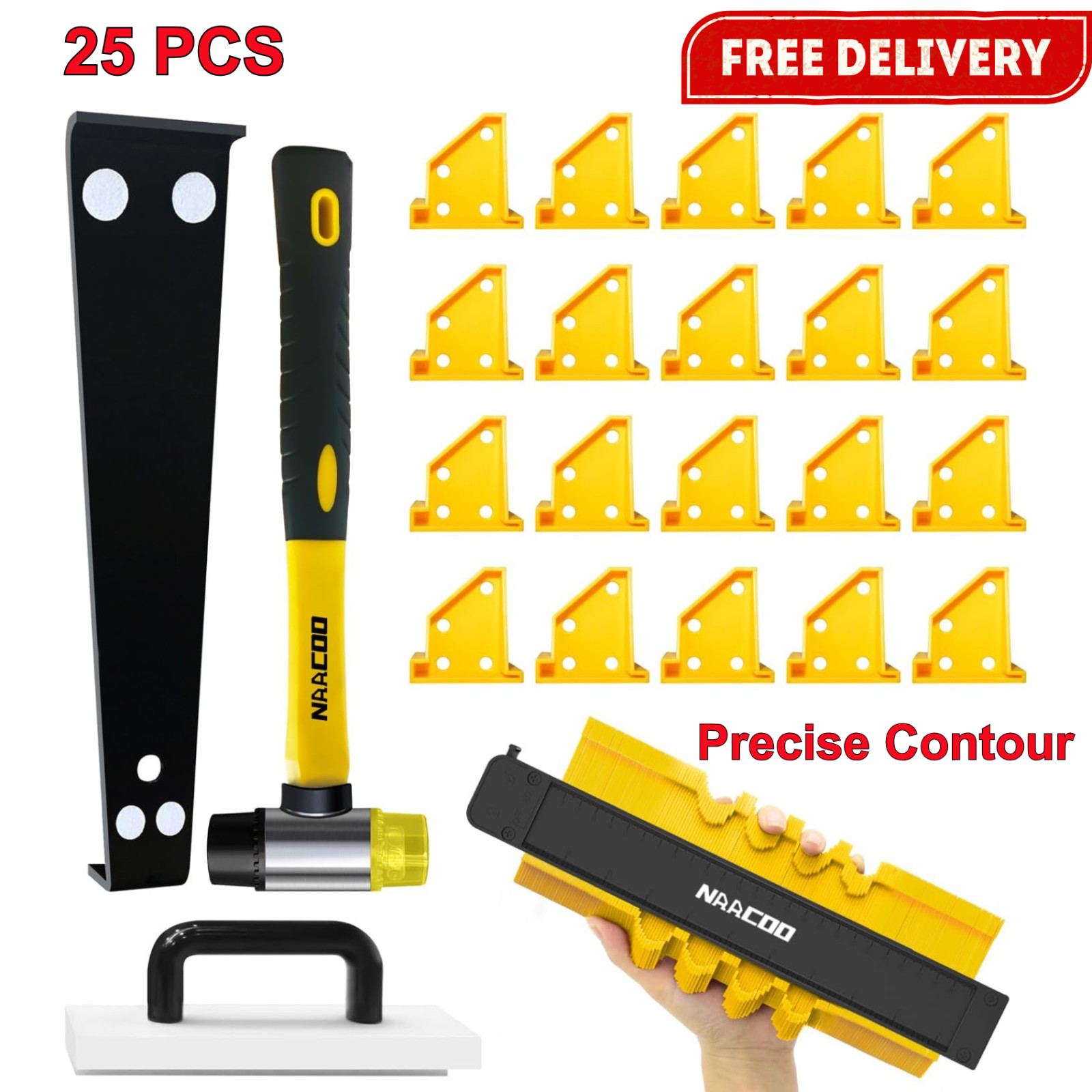 Flooring Installation Kit – Vinyl & Laminate Tools with Tapping Block & Mallet