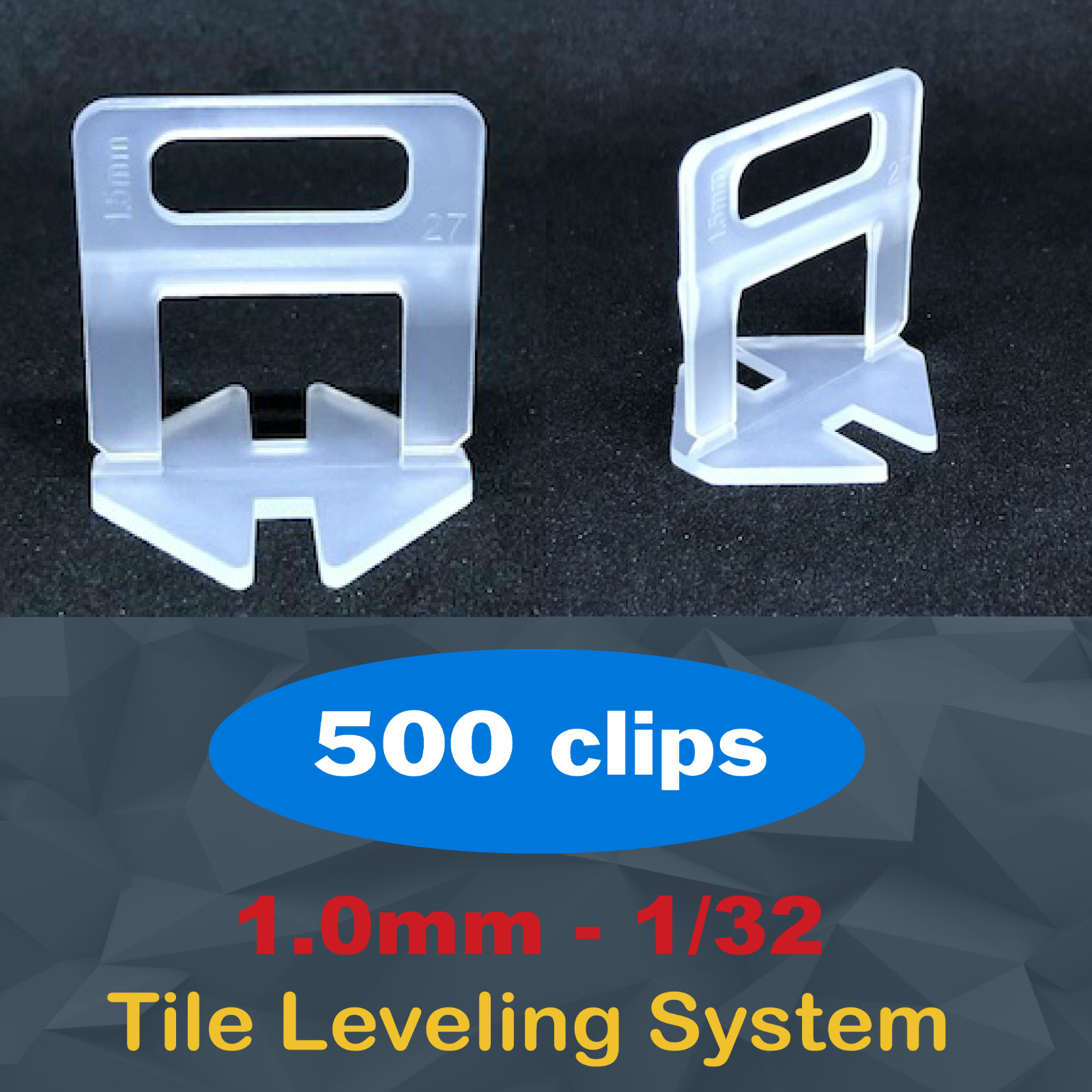 1000xPcs 1.5mm- 1/16″ Tile Flat Leveling System Floor Wall Spacers