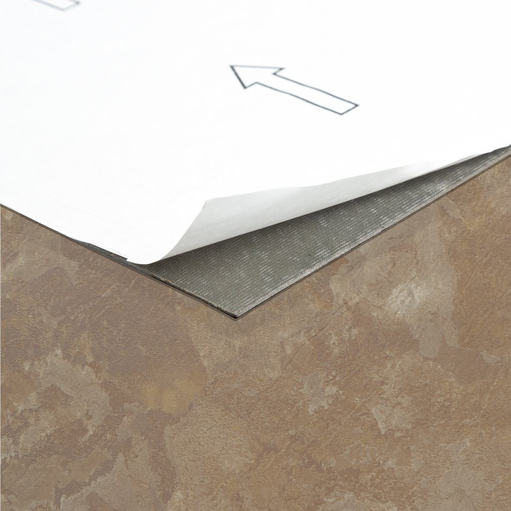Self Adhesive Vinyl Floor Tile Light Slate Marble 20 Tiles/20 Sq. Ft., 12″ X 12″