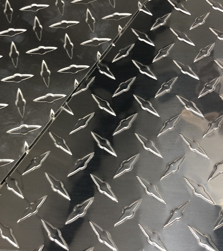 Multiple Sizes Diamond Aluminum Starbrite Tread Plate Sheet .025 Thick, Polished