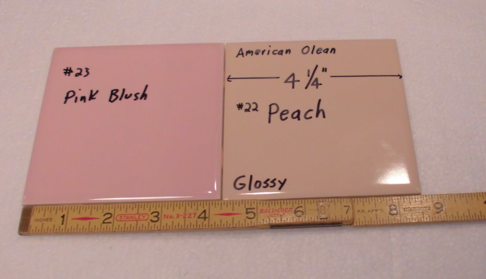 1 pc. *PEACH COLOR* Ceramic Bullnose Tile 2” X 6” By American Olean, NEW STOCK