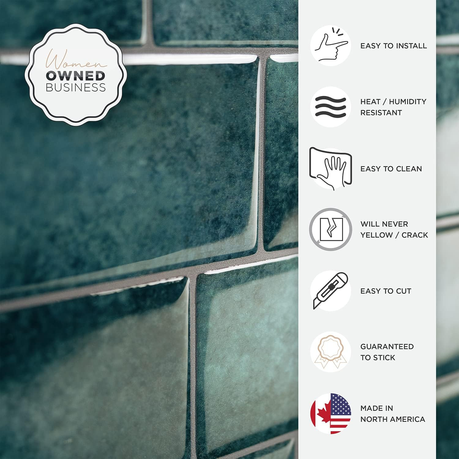 3D Peel and Stick Backsplash Tiles – 5 Sheets for Kitchen & Bathroom