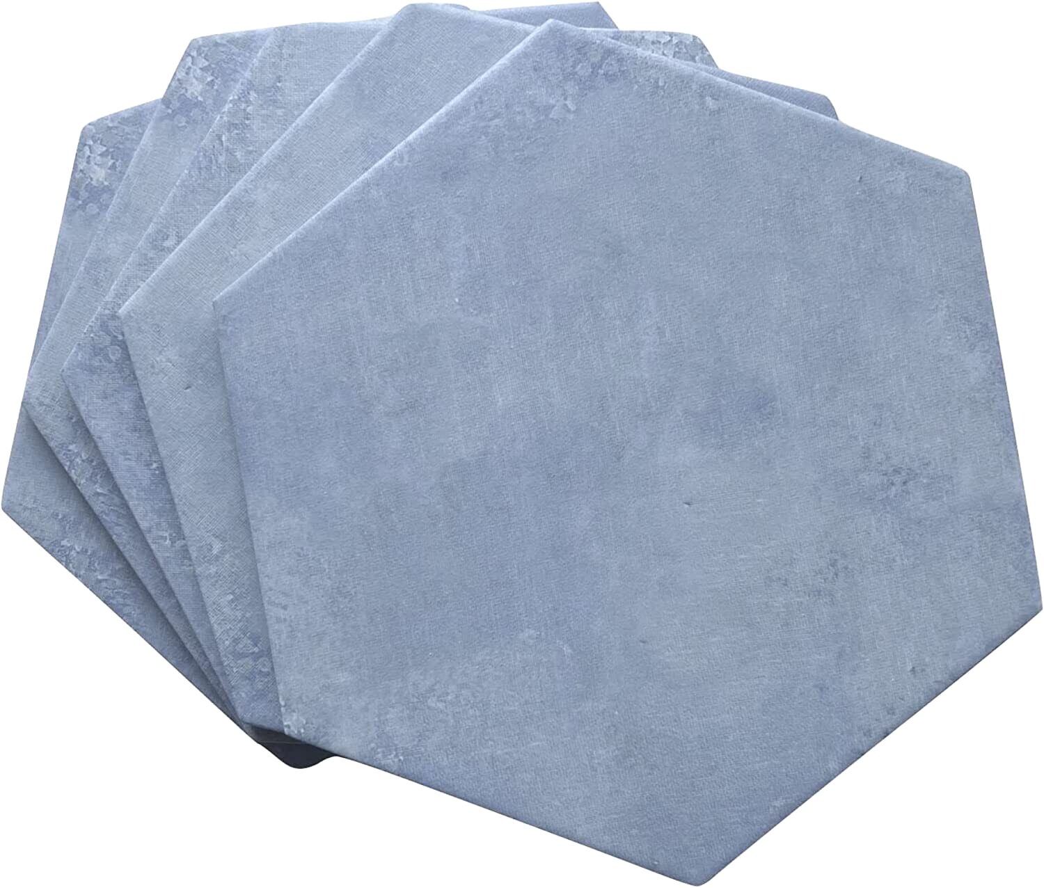 8×9 Natura Collection Cerulean Blue Hexagon Porcelain Floor Tile (BOX OF 10)