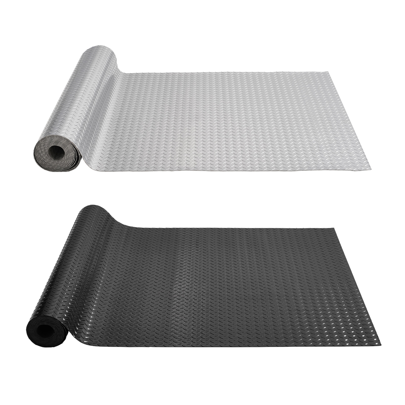 VEVOR Garage Floor Mat Diamond Plate PVC Vinyl Flooring Rolls Trailer Non-Slip
