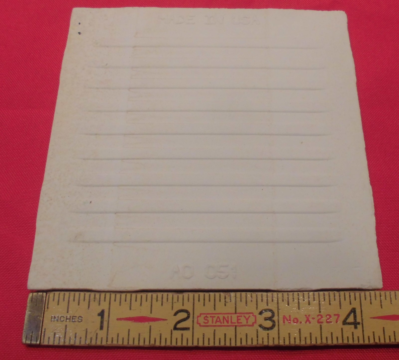 1 pc. *Light Brown* Ceramic Tiles *Suedetones* by American Olean Co. 4-1/4″ NOS