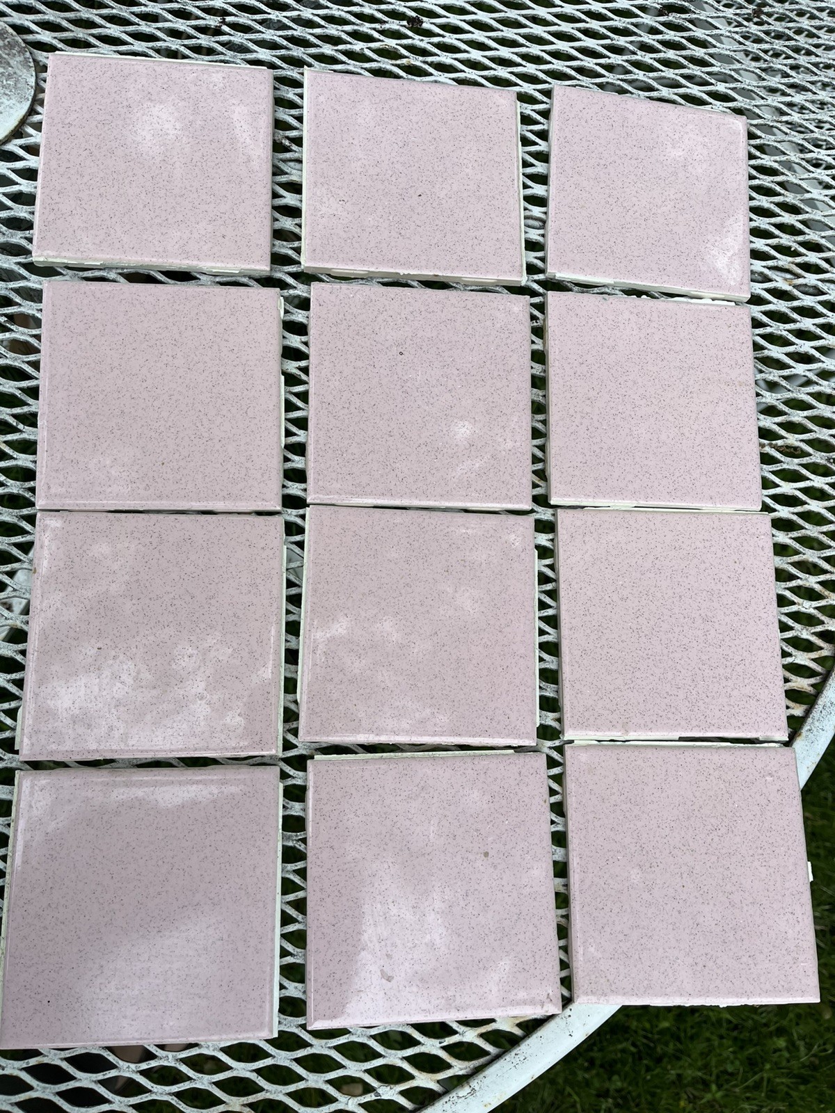Reclaimed Pink Ceramic Mid Century tile made by Ford 12 Pieces 4 1/4”VintageUSA