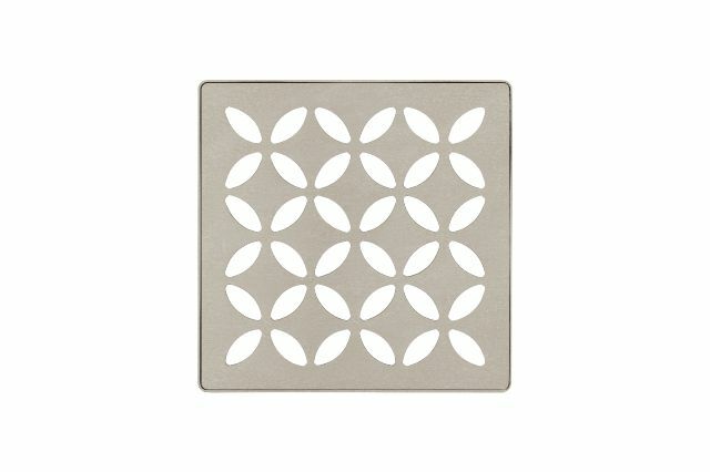 Schluter Systems Kerdi-Drain Grate 4-in Greige Floral KDIF4GRKTSBGD5