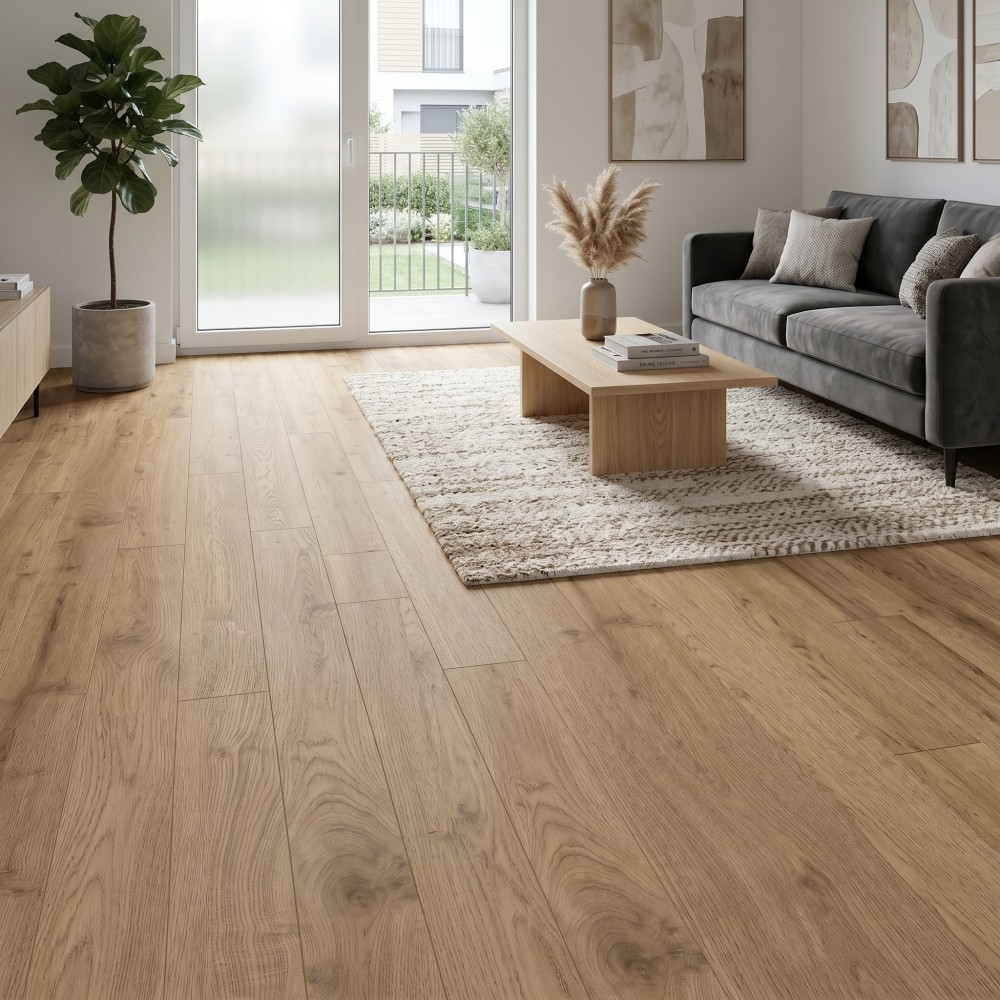 60-Pack Vinyl Floor Tile Peel & Stick 36×6″ 90 Sq Ft, Waterproof Flooring, Brown