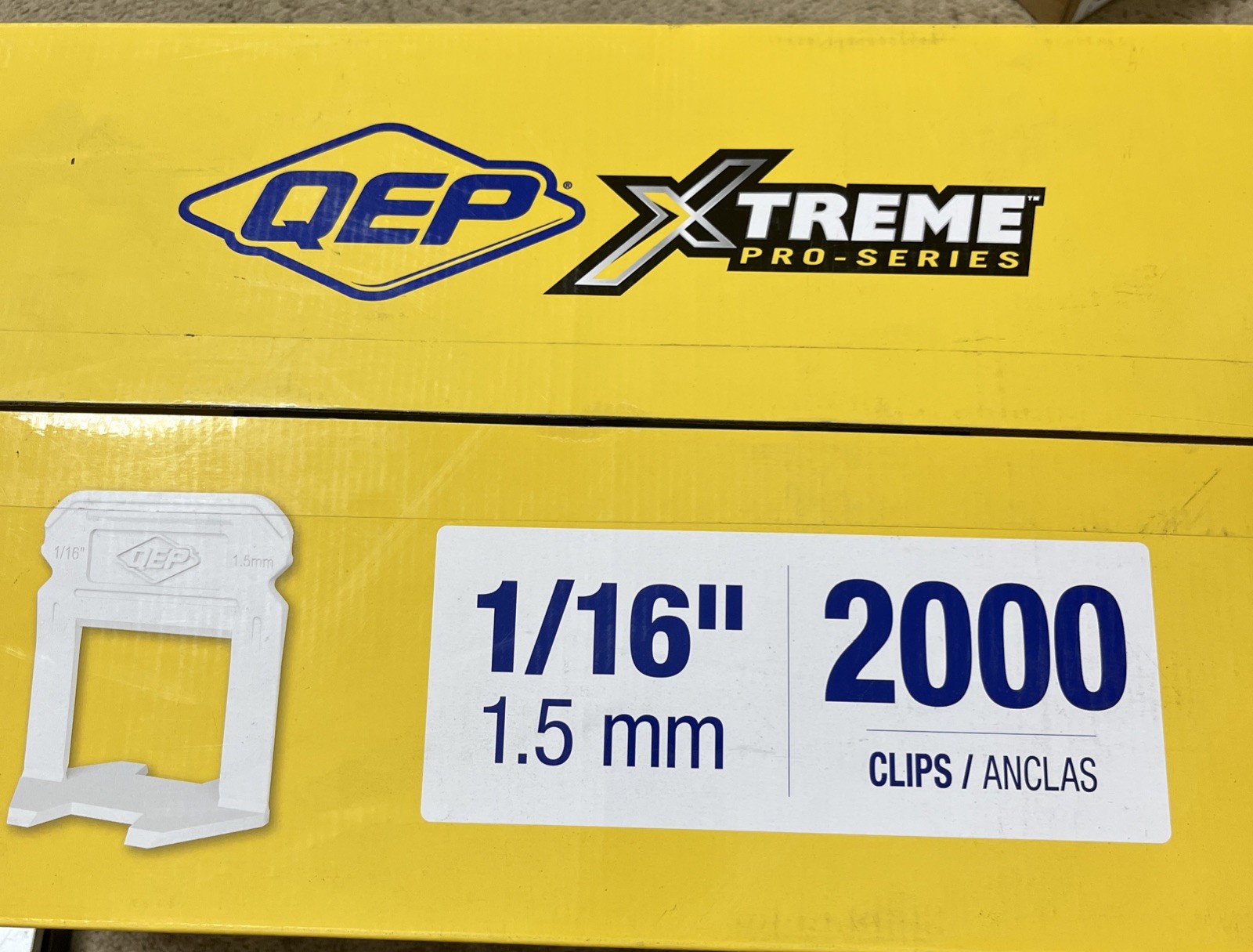 QEP Xtreme White 1/16 in. Clip, Part A of 2-Part Tile Leveling System 2,000-Pack