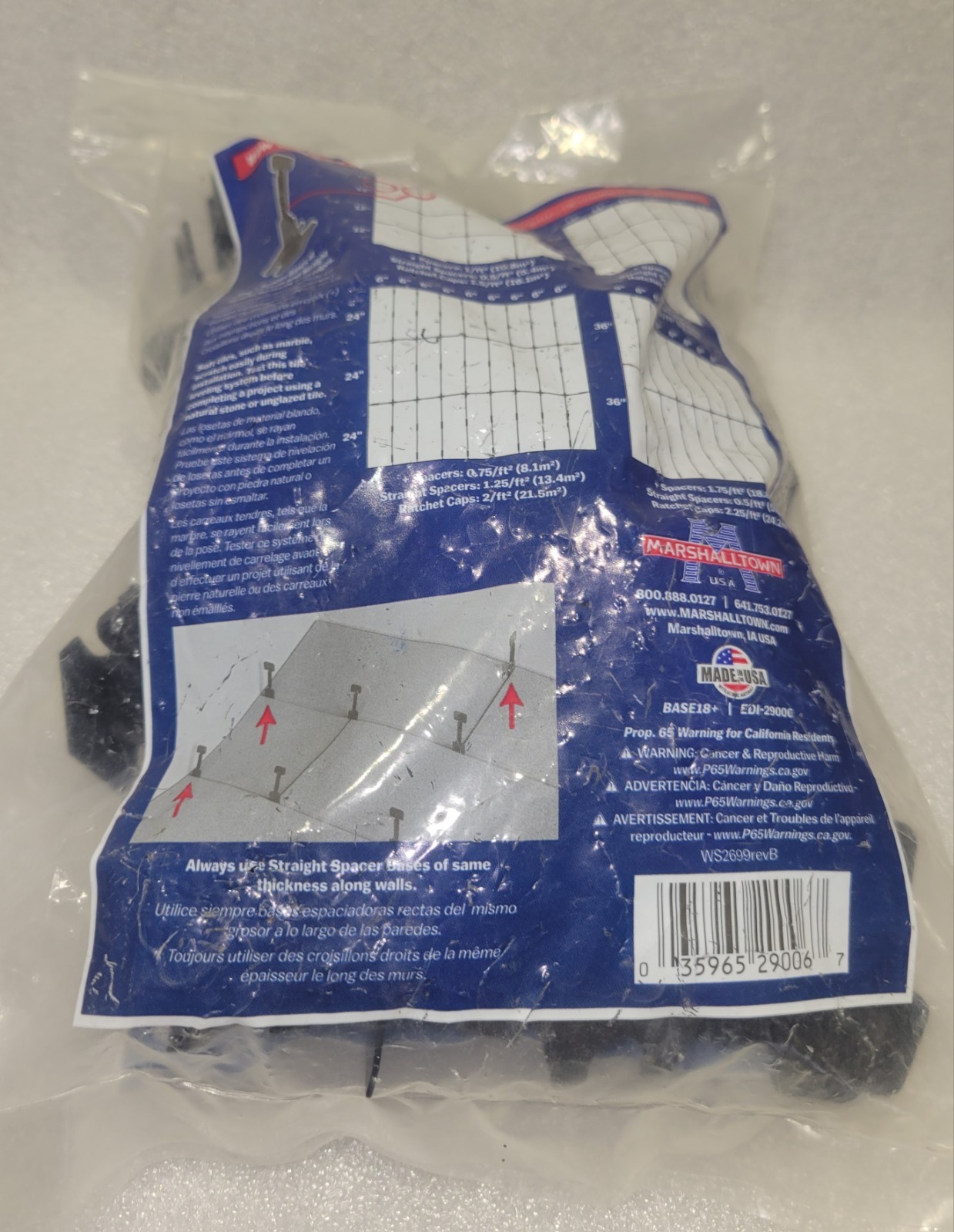 Marshalltown FASTcap USA Tile Plus Spacer Bases for Intersections 1/8″ (3mm) NEW